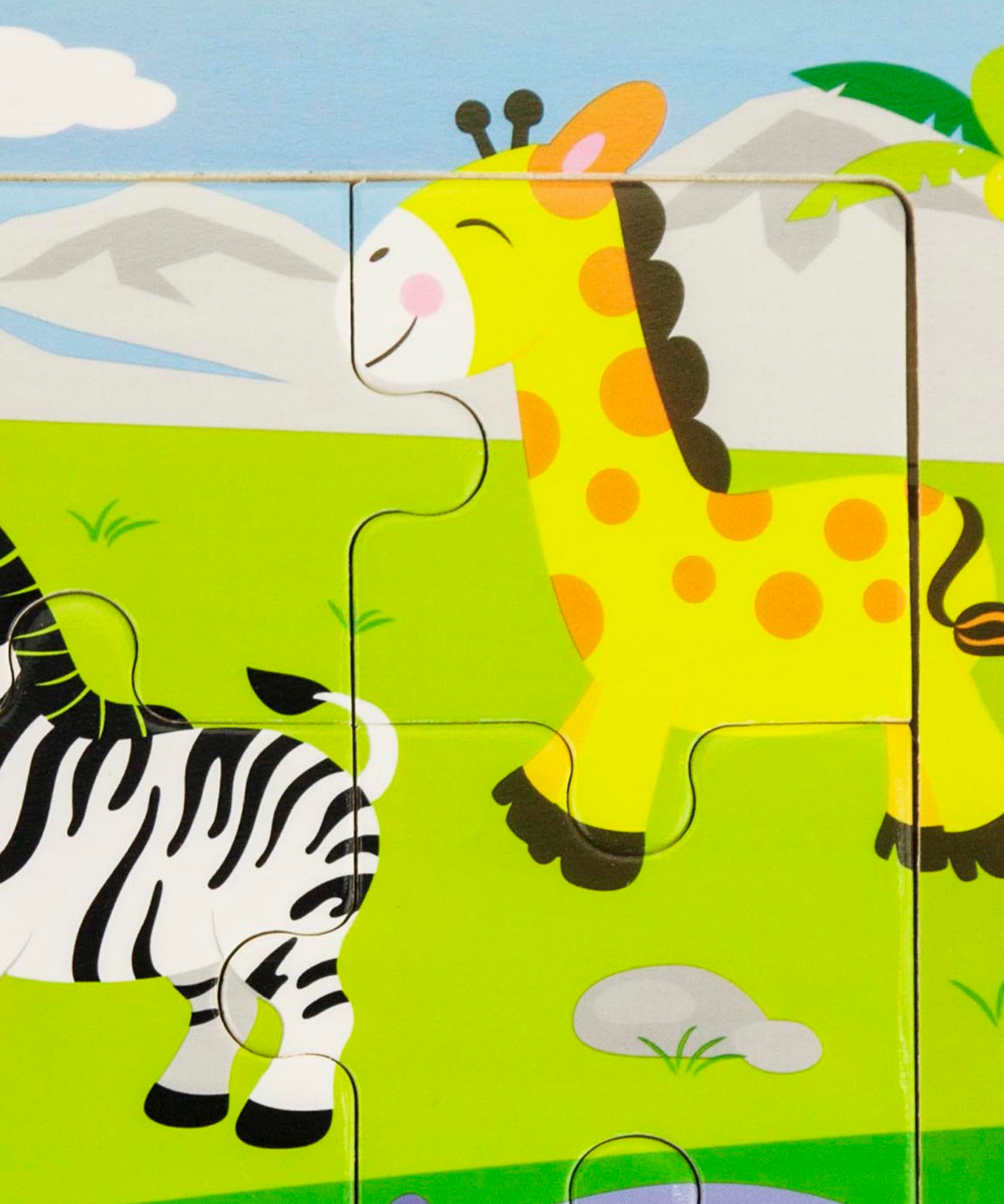 Viga Wild Animals, 9 Piece Jigsaw Puzzle, Montessori Wooden Toy, Develops Sensory, Cognitive & Fine Motor Skills, Non-Toxic & Eco-friendly Kids Educational Toy, Suitable for Boys and Girls Aged 18M+