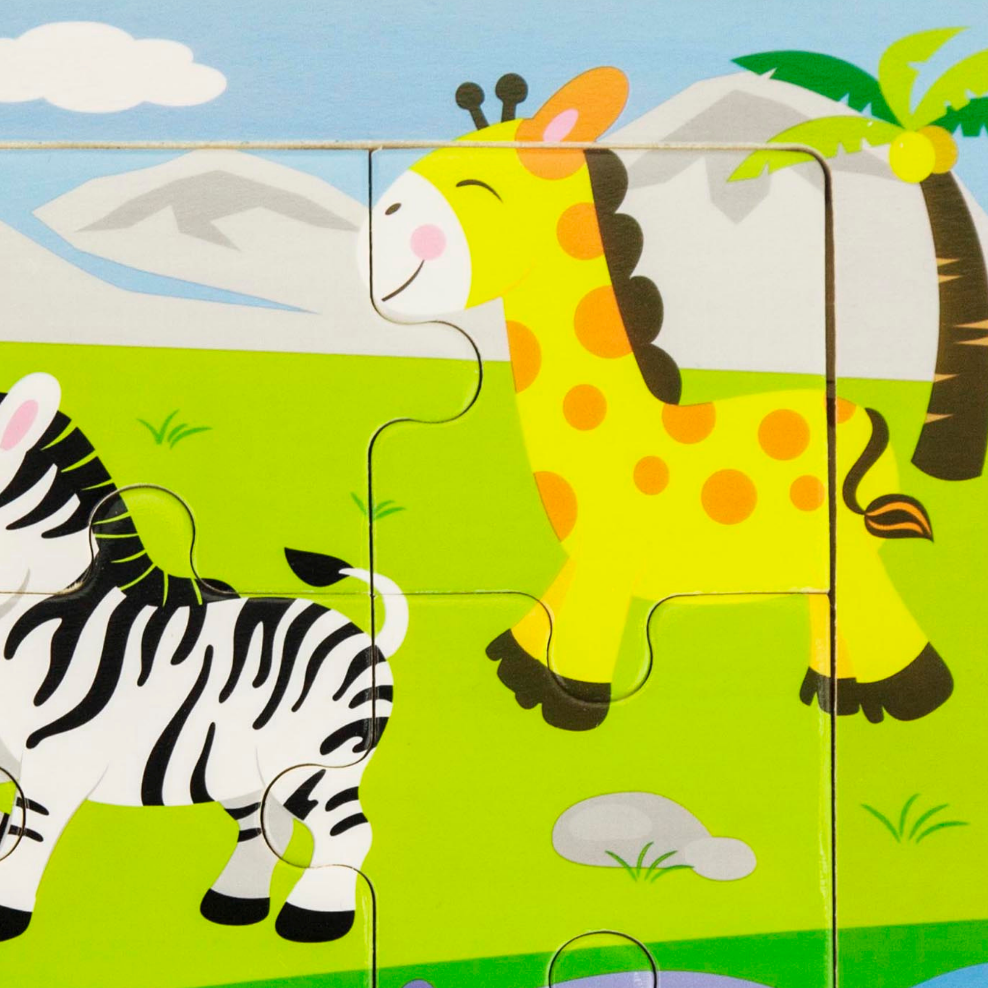 Viga Wild Animals, 9 Piece Jigsaw Puzzle, Montessori Wooden Toy, Develops Sensory, Cognitive & Fine Motor Skills, Non-Toxic & Eco-friendly Kids Educational Toy, Suitable for Boys and Girls Aged 18M+