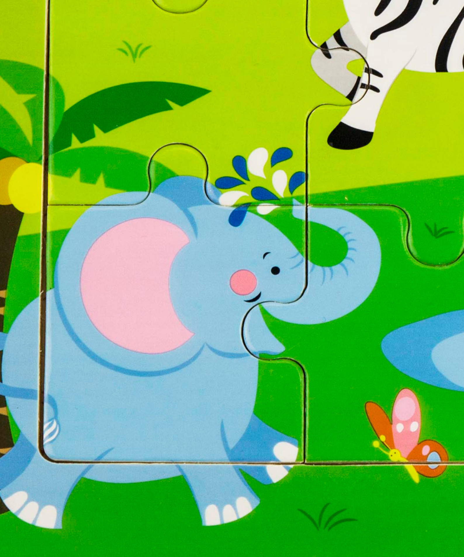 Viga Wild Animals, 9 Piece Jigsaw Puzzle, Montessori Wooden Toy, Develops Sensory, Cognitive & Fine Motor Skills, Non-Toxic & Eco-friendly Kids Educational Toy, Suitable for Boys and Girls Aged 18M+