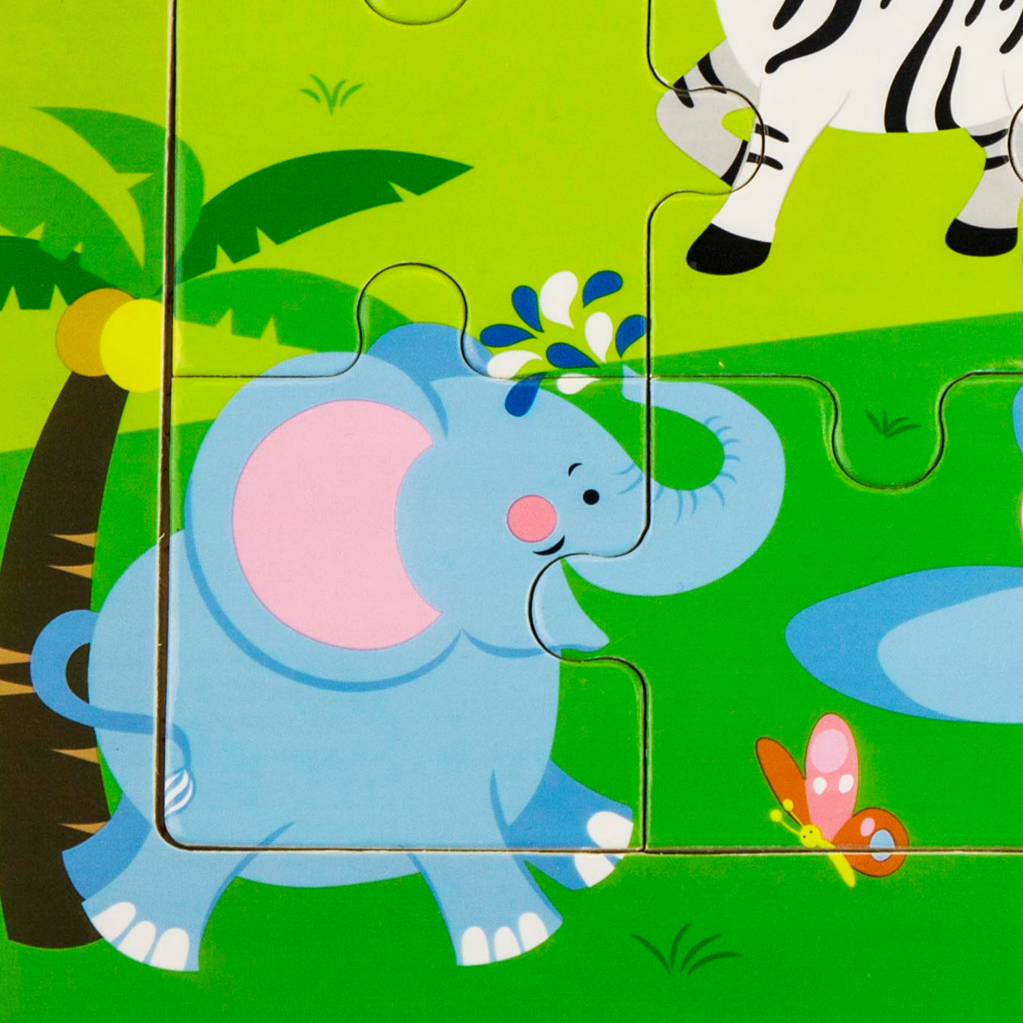 Viga Wild Animals, 9 Piece Jigsaw Puzzle, Montessori Wooden Toy, Develops Sensory, Cognitive & Fine Motor Skills, Non-Toxic & Eco-friendly Kids Educational Toy, Suitable for Boys and Girls Aged 18M+