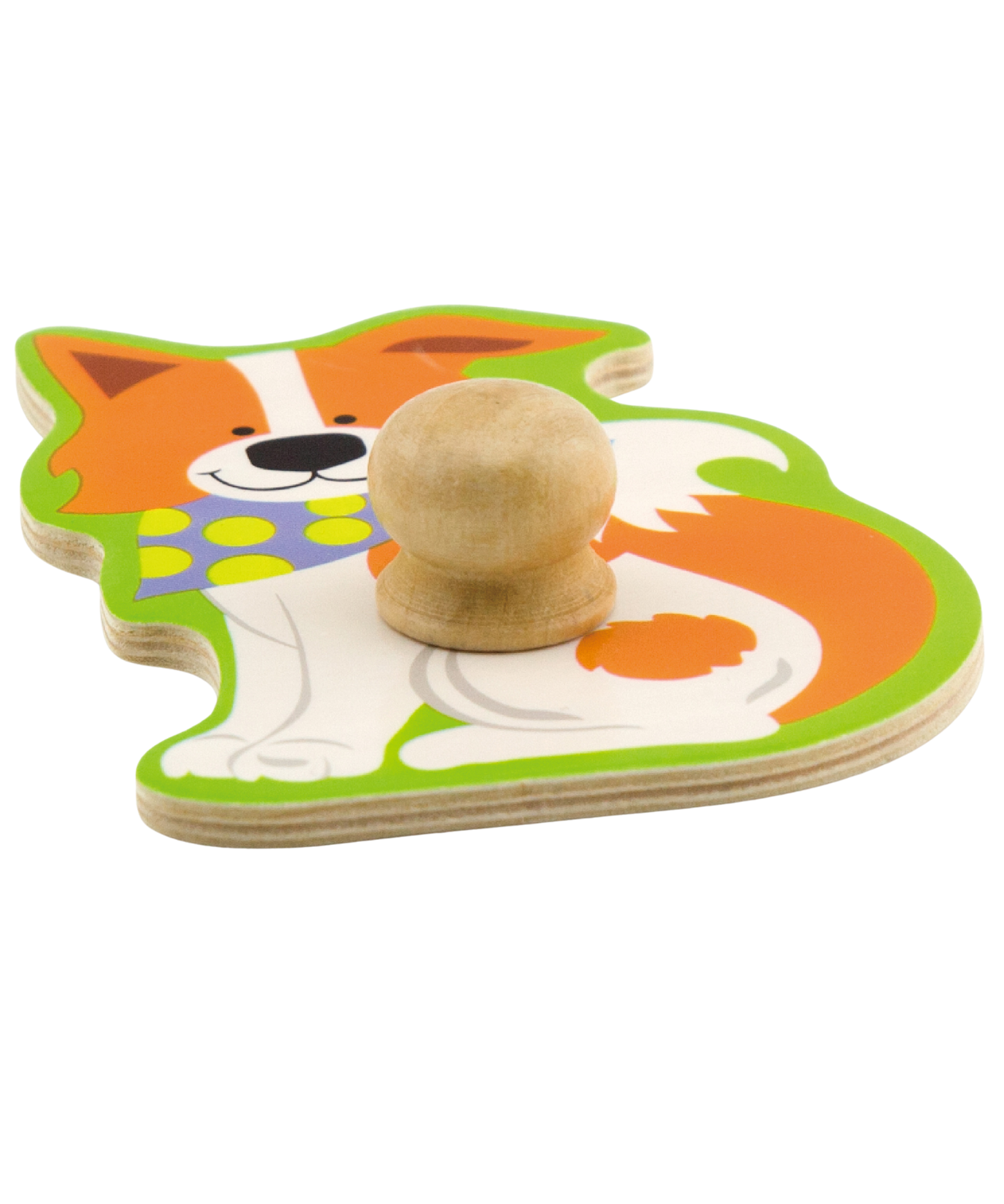 Viga Farm Animals, 4 Piece Knob Puzzle, Montessori Wooden Toy, Develops Sensory, Cognitive & Fine Motor Skills, Non-Toxic & Eco-friendly Kids Educational Toy, Suitable for Boys and Girls Aged 12M+