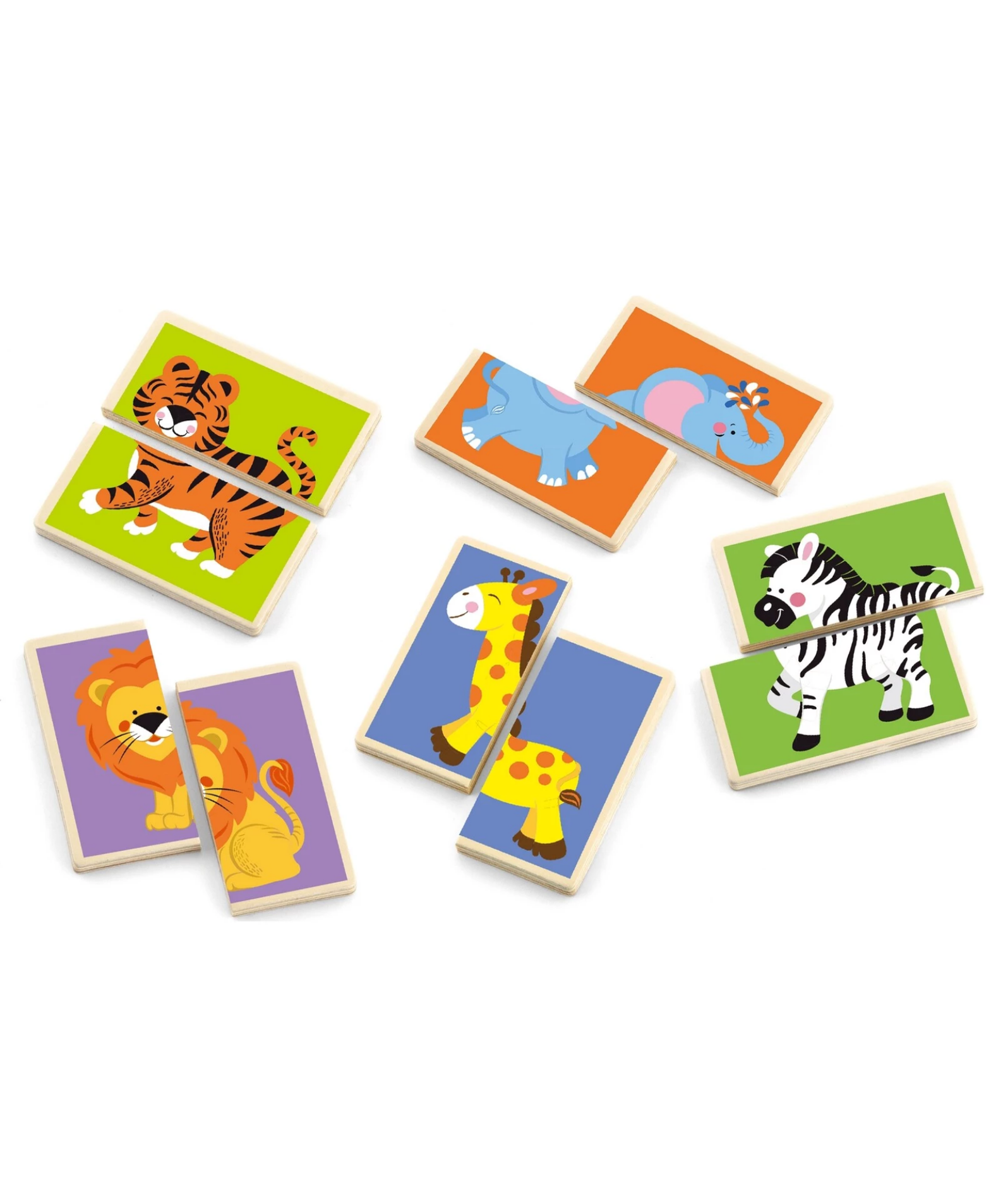 Viga Wild Animals, 36 Piece Mix & Match Puzzle, Montessori Wooden Toy, Develops Sensory, Cognitive & Fine Motor Skills, Non-Toxic & Eco-friendly Kids Educational Toy, Suitable for Children Aged 3Y+