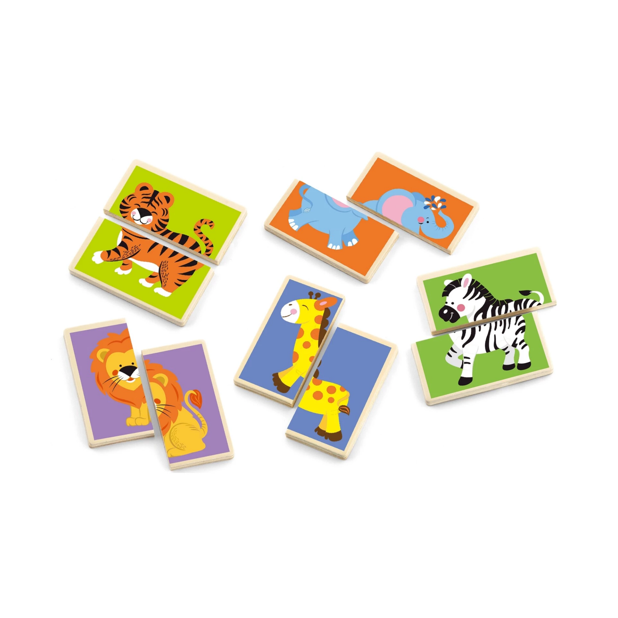 Viga Wild Animals, 36 Piece Mix & Match Puzzle, Montessori Wooden Toy, Develops Sensory, Cognitive & Fine Motor Skills, Non-Toxic & Eco-friendly Kids Educational Toy, Suitable for Children Aged 3Y+