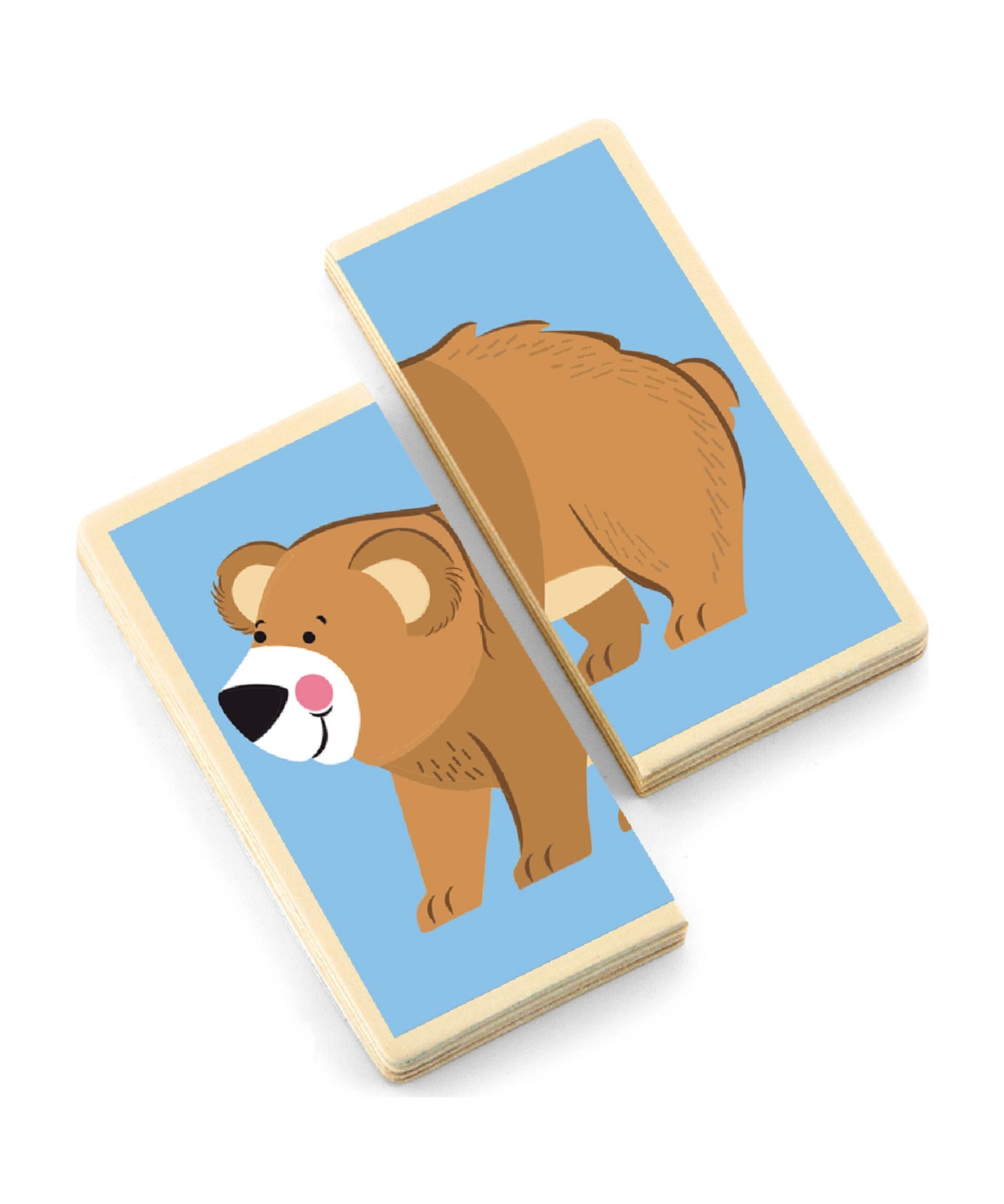 Viga Wild Animals, 36 Piece Mix & Match Puzzle, Montessori Wooden Toy, Develops Sensory, Cognitive & Fine Motor Skills, Non-Toxic & Eco-friendly Kids Educational Toy, Suitable for Children Aged 3Y+