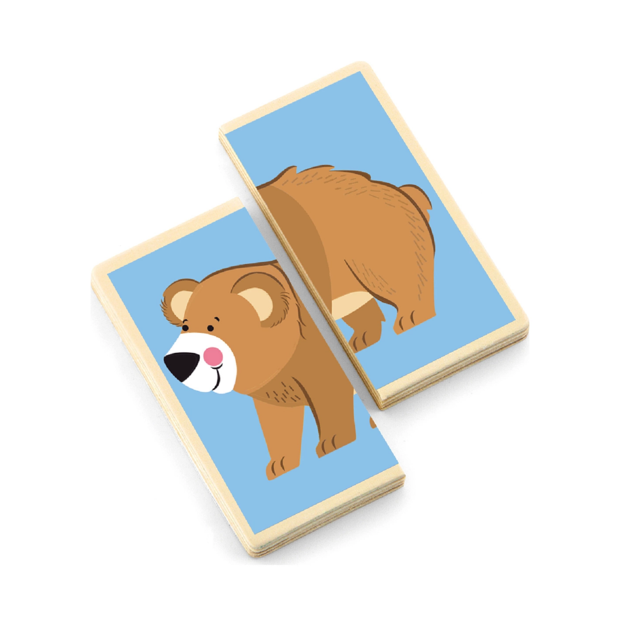 Viga Wild Animals, 36 Piece Mix & Match Puzzle, Montessori Wooden Toy, Develops Sensory, Cognitive & Fine Motor Skills, Non-Toxic & Eco-friendly Kids Educational Toy, Suitable for Children Aged 3Y+