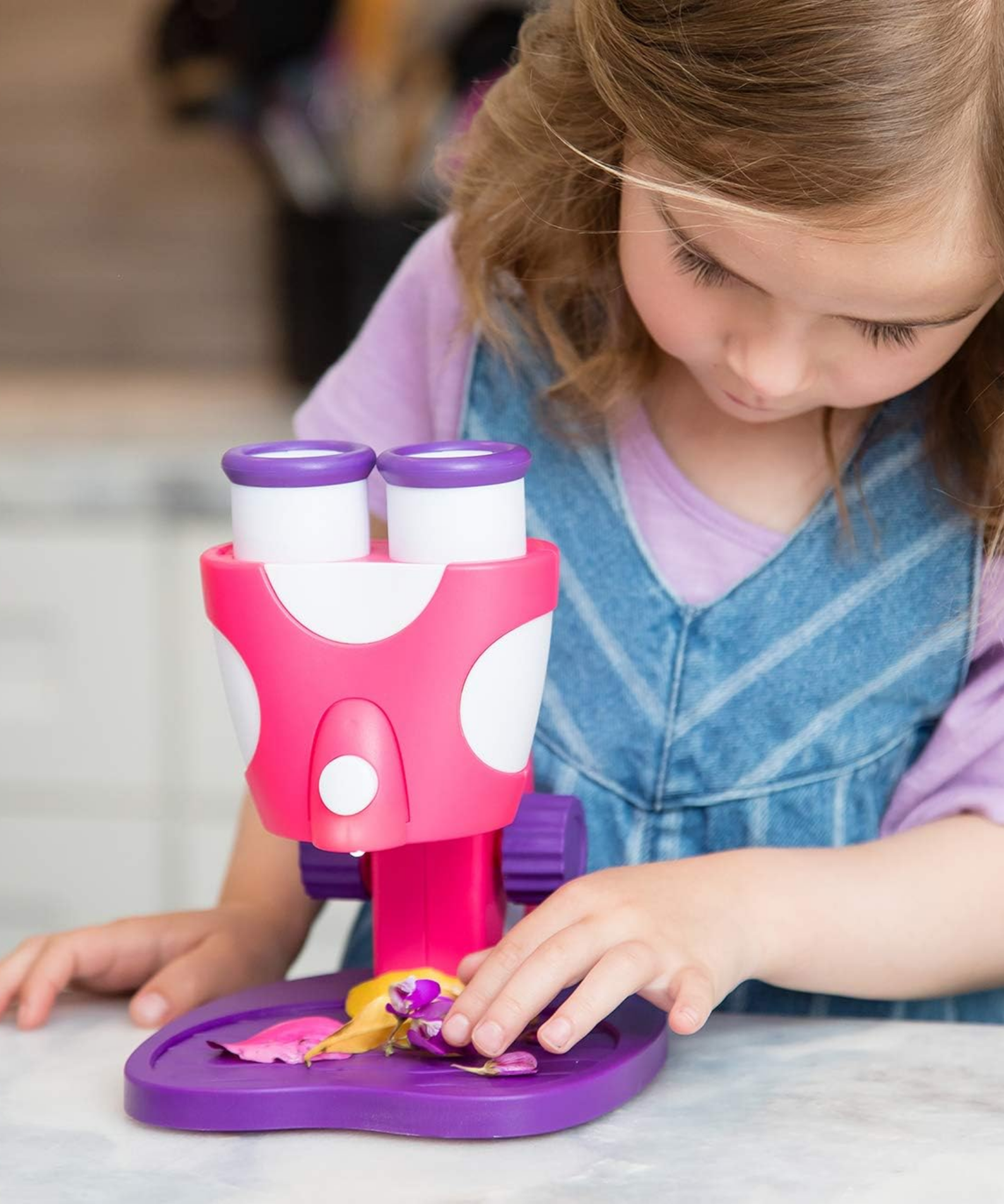 Learning Resources GeoSafari Jr. My First Microscope, Pink, 8x Magnification, Preschool Science Tool, Ages 3+