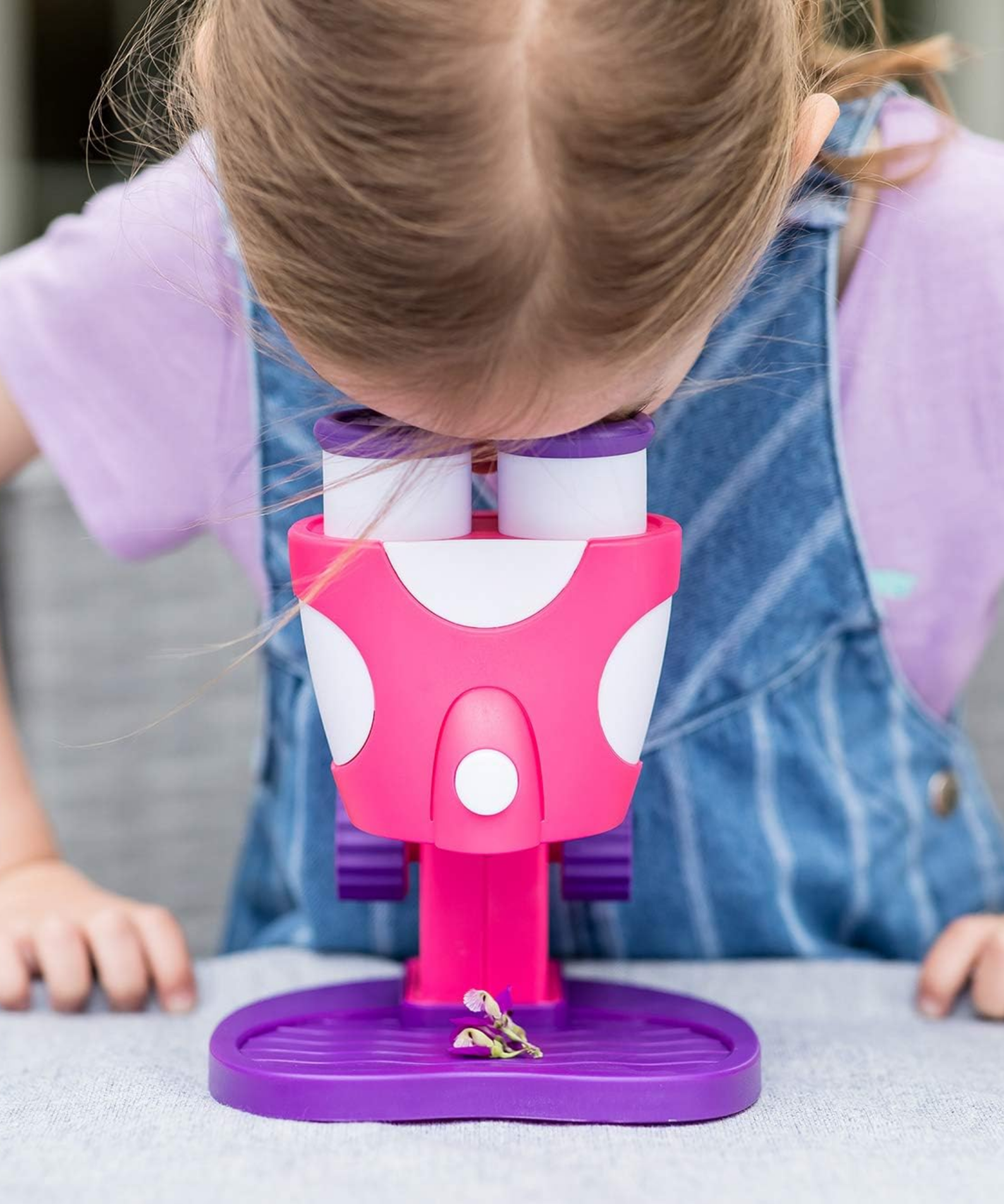 Learning Resources GeoSafari Jr. My First Microscope, Pink, 8x Magnification, Preschool Science Tool, Ages 3+