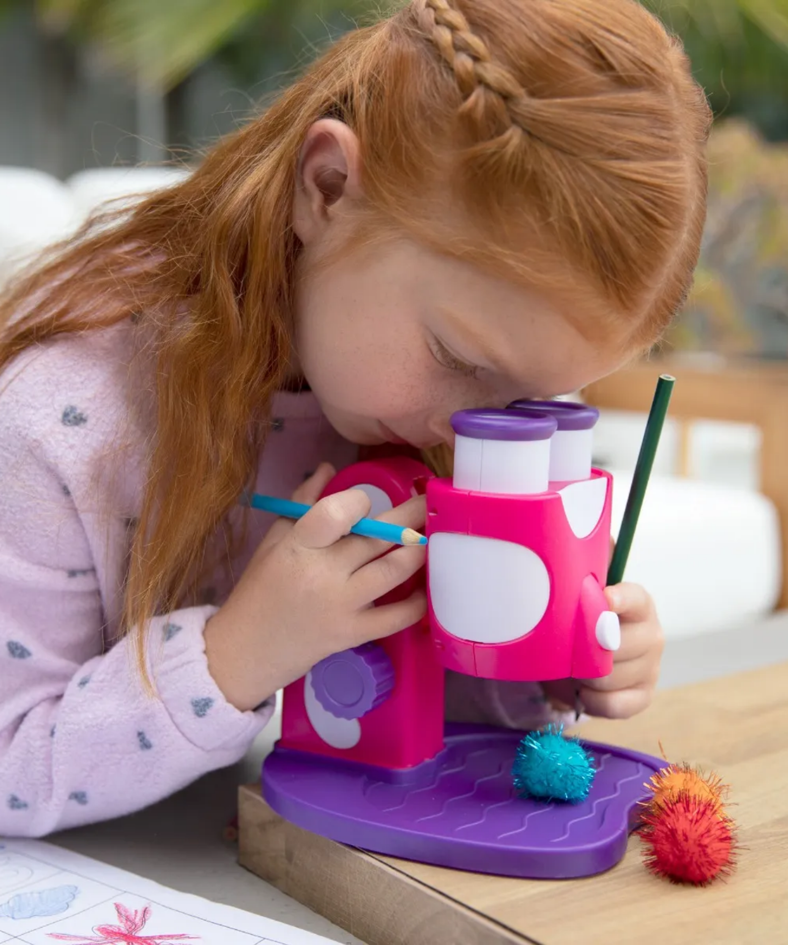 Learning Resources GeoSafari Jr. My First Microscope, Pink, 8x Magnification, Preschool Science Tool, Ages 3+