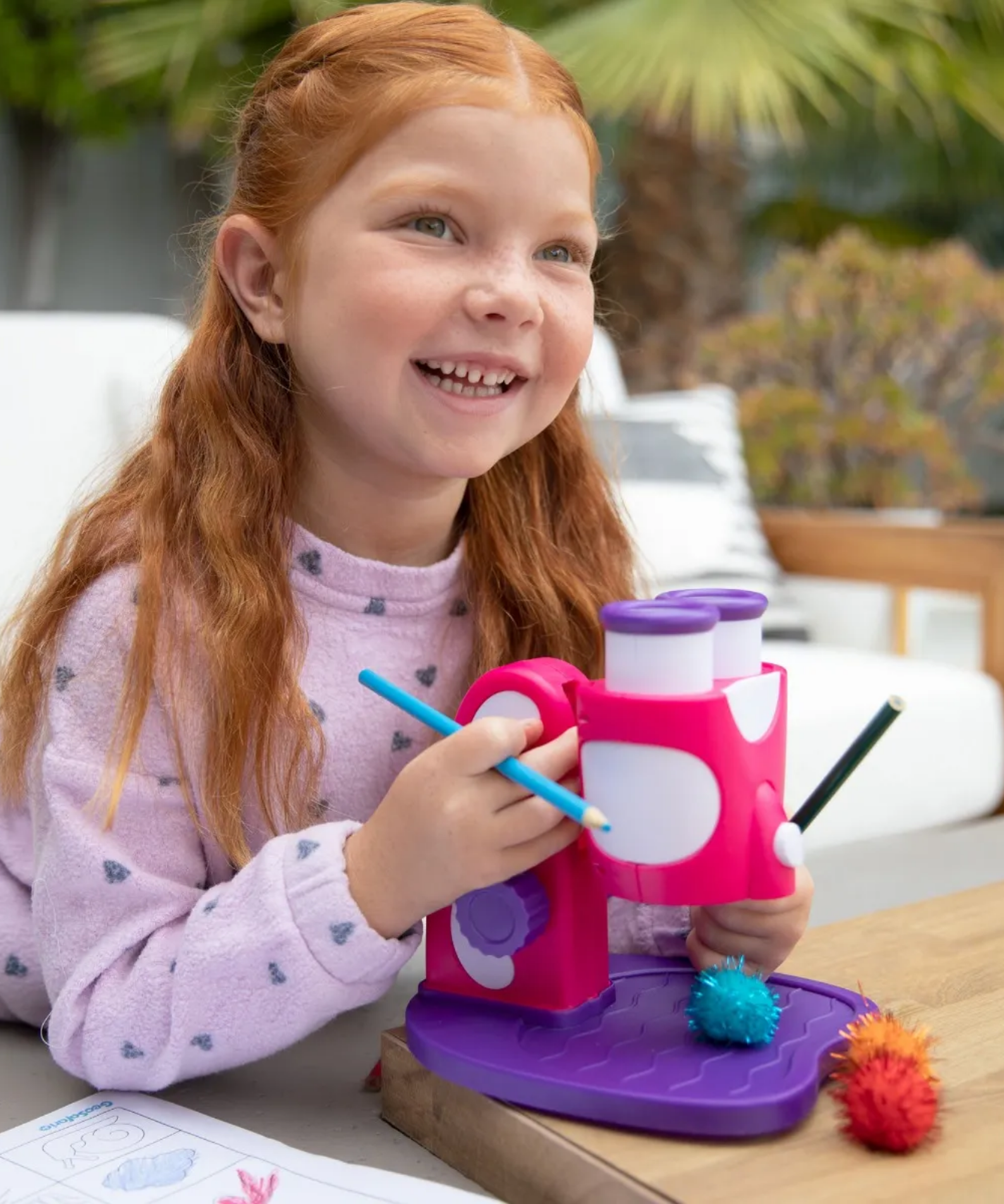 Learning Resources GeoSafari Jr. My First Microscope, Pink, 8x Magnification, Preschool Science Tool, Ages 3+