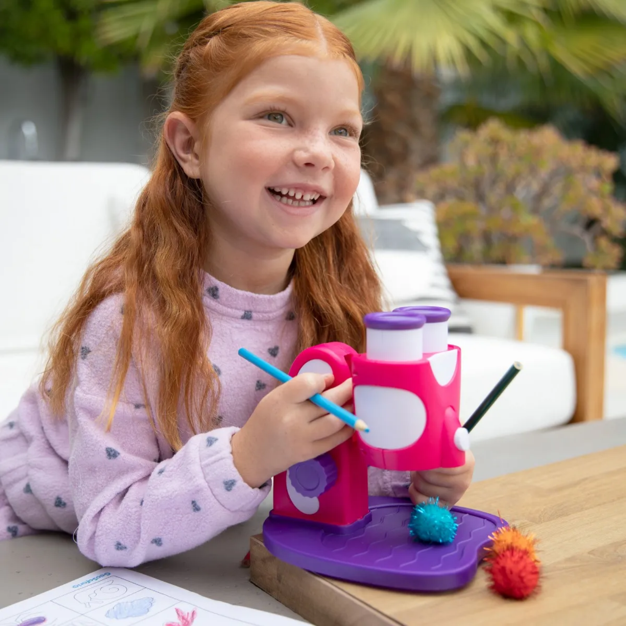 Learning Resources GeoSafari Jr. My First Microscope, Pink, 8x Magnification, Preschool Science Tool, Ages 3+