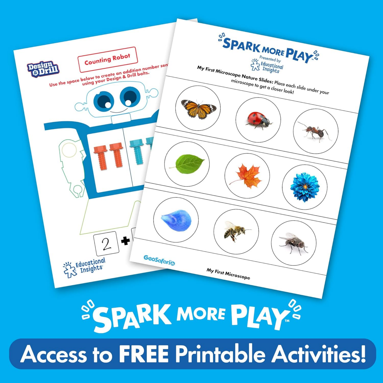 Learning Resources GeoSafari Jr. My First Microscope, Pink, 8x Magnification, Preschool Science Tool, Ages 3+