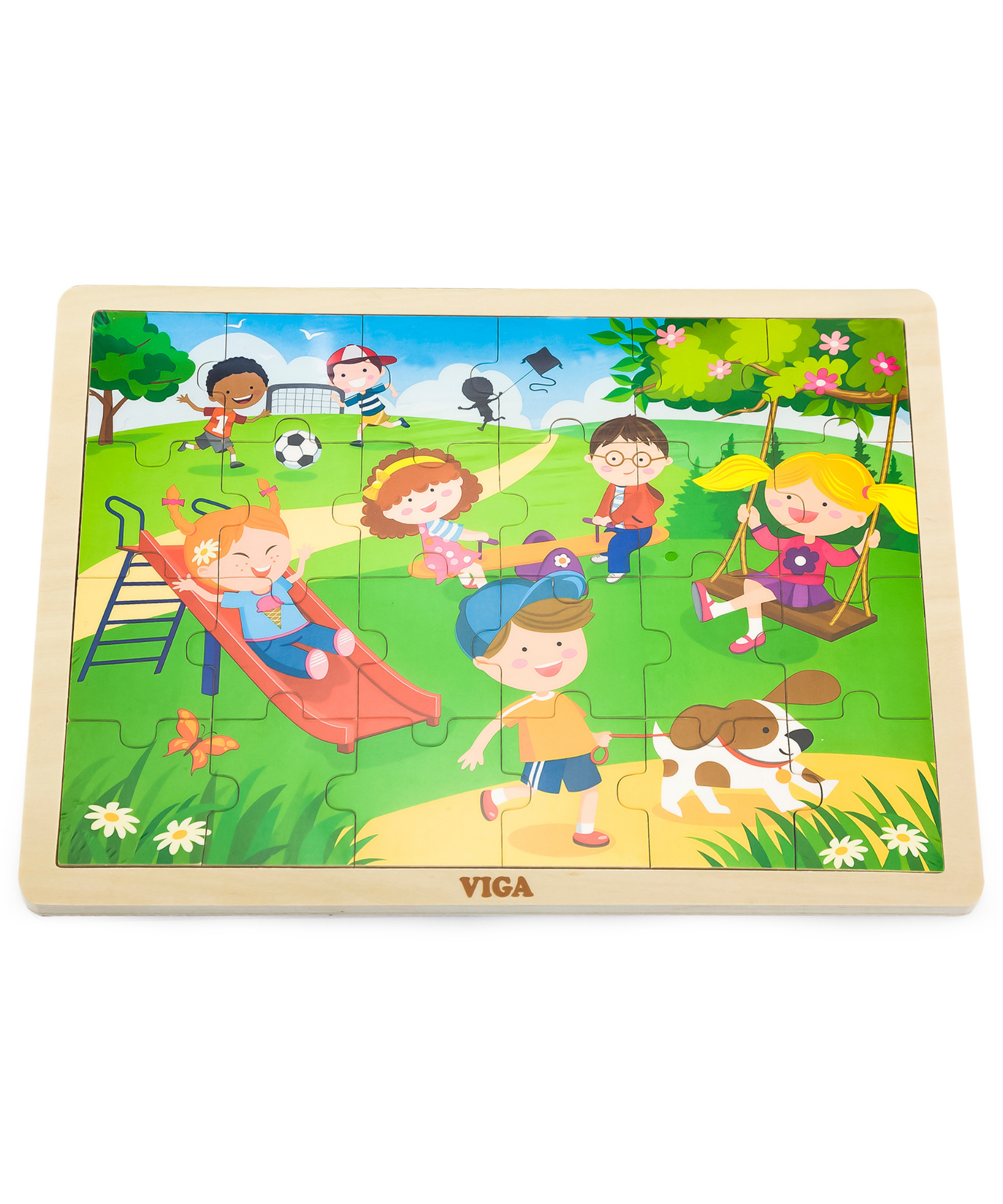 Viga Spring, Seasonal, 24 Piece Jigsaw Puzzle, Montessori Wooden Toy, Develops Sensory, Cognitive & Fine Motor Skills, Non-Toxic & Eco-friendly Kids Educational Toy, Suitable for Children Aged 2Y+