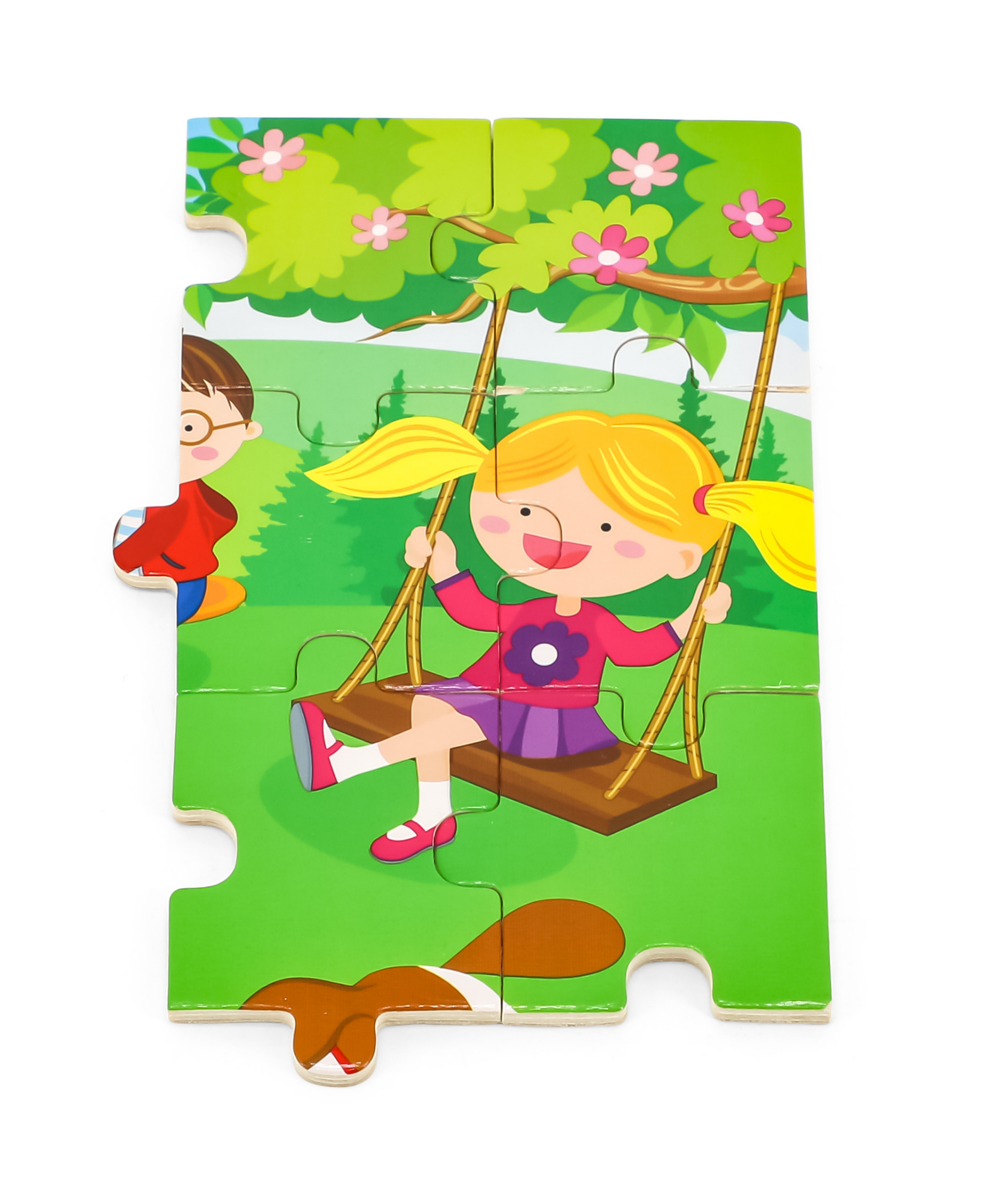 Viga Spring, Seasonal, 24 Piece Jigsaw Puzzle, Montessori Wooden Toy, Develops Sensory, Cognitive & Fine Motor Skills, Non-Toxic & Eco-friendly Kids Educational Toy, Suitable for Children Aged 2Y+