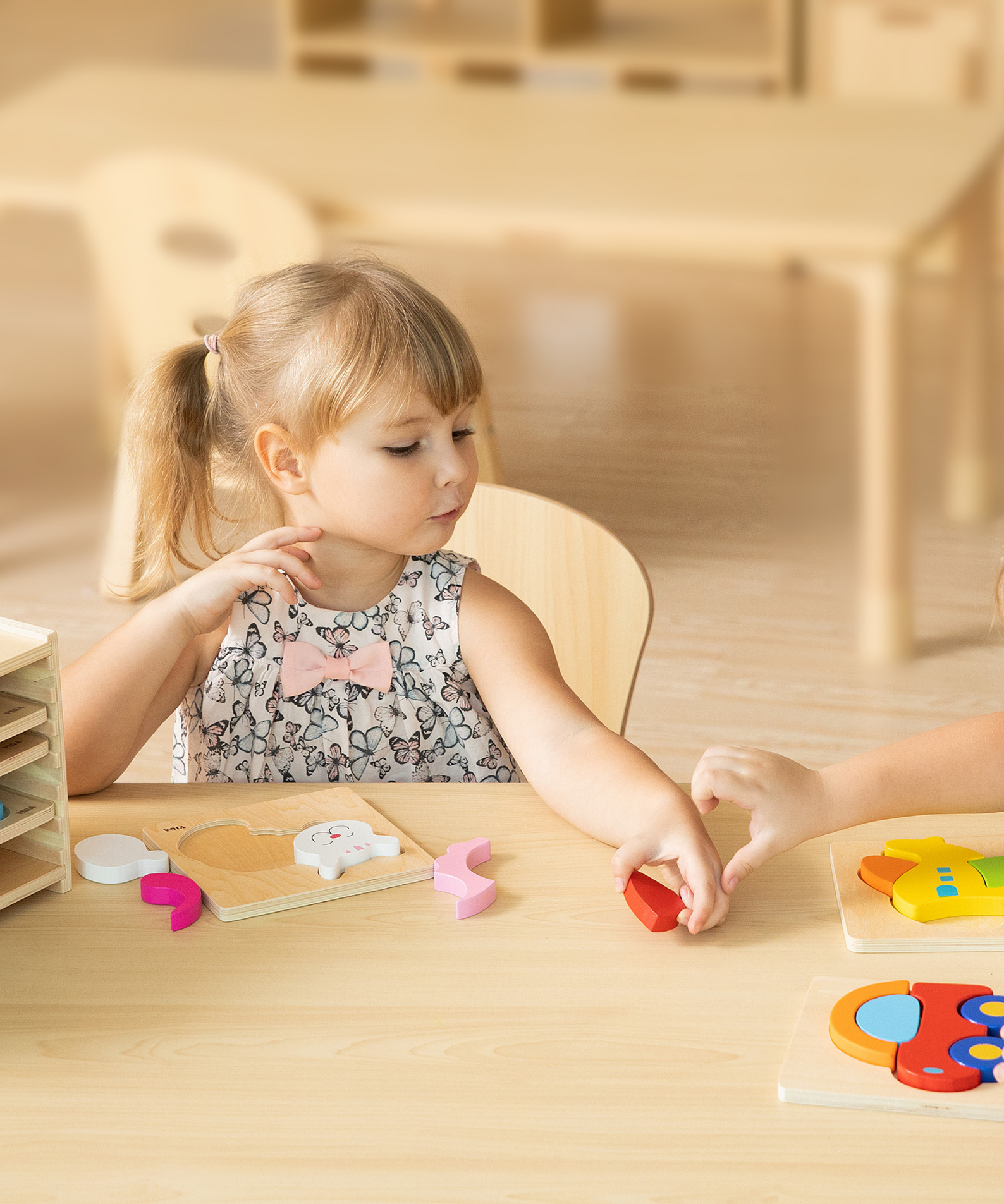 Viga Set of 12, 4-5 Piece Block Puzzle, Montessori Wooden Toy, Develops Sensory, Cognitive & Fine Motor Skills, Non-Toxic & Eco-friendly Kids Educational Toy, Suitable for Boys and Girls Aged 18M+