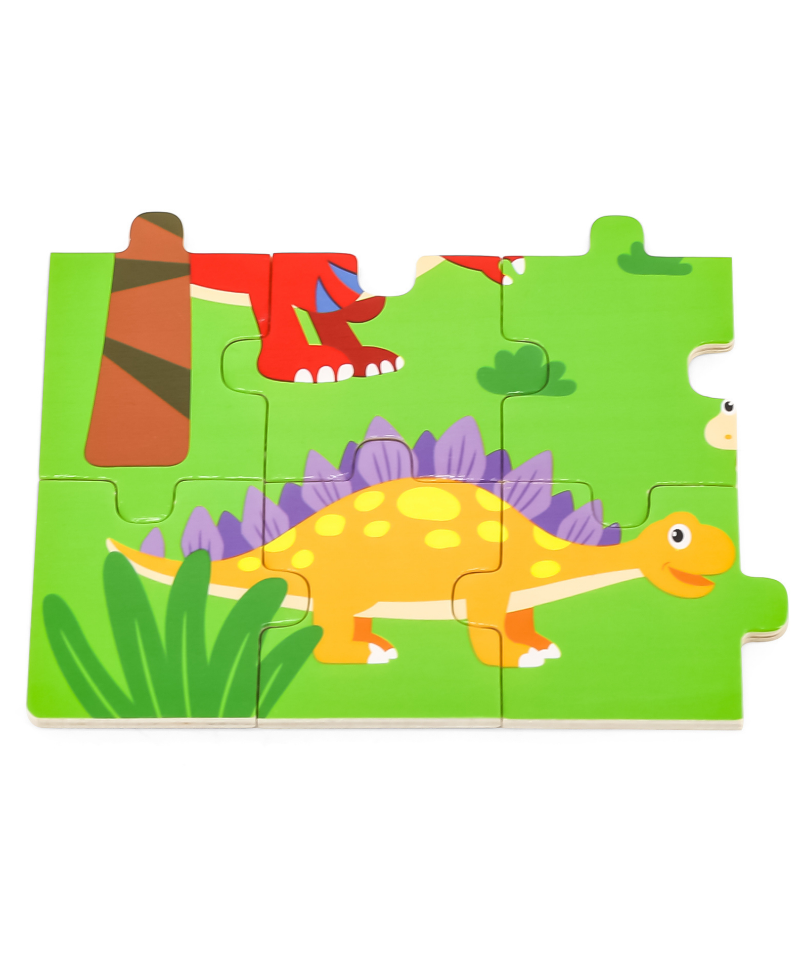 Viga Dinosaurs, 24 Piece Jigsaw Puzzle, Montessori Wooden Toy, Develops Sensory, Cognitive & Fine Motor Skills, Non-Toxic & Eco-friendly Kids Educational Toy, Suitable for Boys and Girls Aged 2Y+
