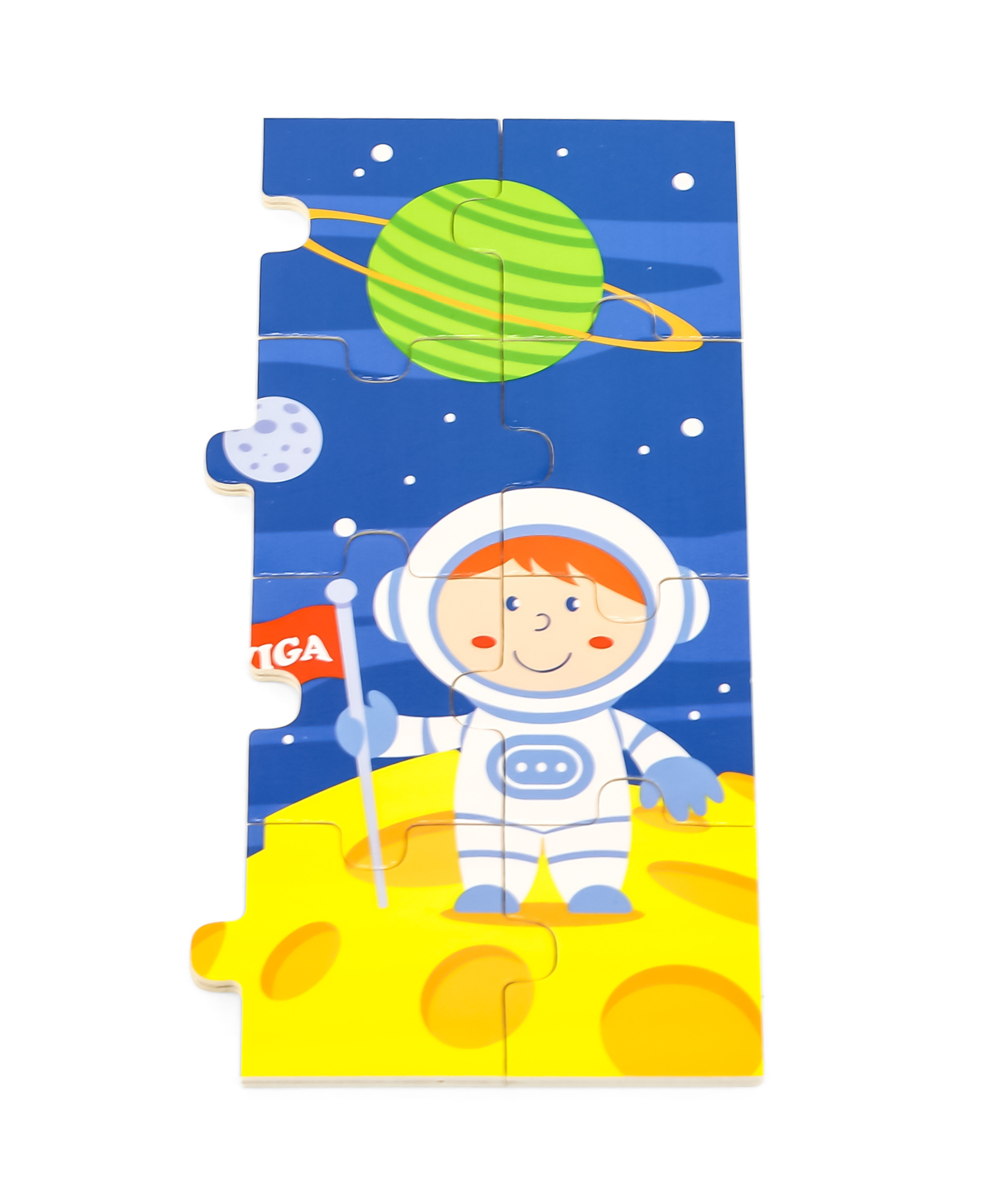 Viga Space Travel, 24 Piece Jigsaw Puzzle, Montessori Wooden Toy, Develops Sensory, Cognitive & Fine Motor Skills, Non-Toxic & Eco-friendly Kids Educational Toy, Suitable for Boys and Girls Aged 2Y+