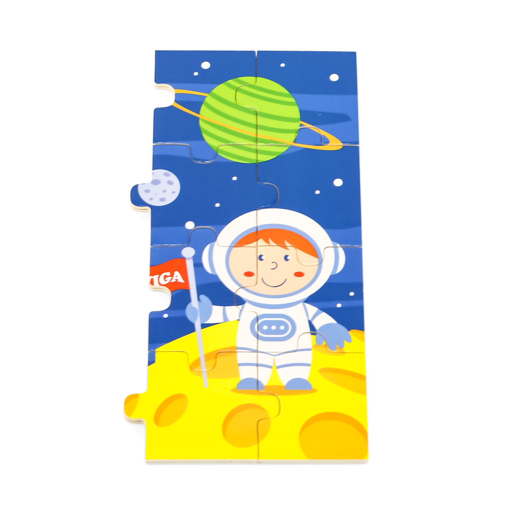 Viga Space Travel, 24 Piece Jigsaw Puzzle, Montessori Wooden Toy, Develops Sensory, Cognitive & Fine Motor Skills, Non-Toxic & Eco-friendly Kids Educational Toy, Suitable for Boys and Girls Aged 2Y+
