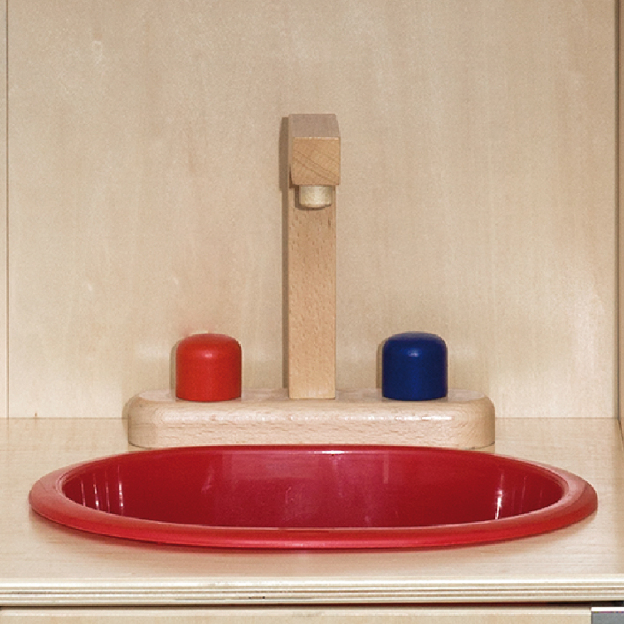 VIGA Wooden Modern Kitchen  Natural Color Pretend Play Set for Kids  Age 3+ Years