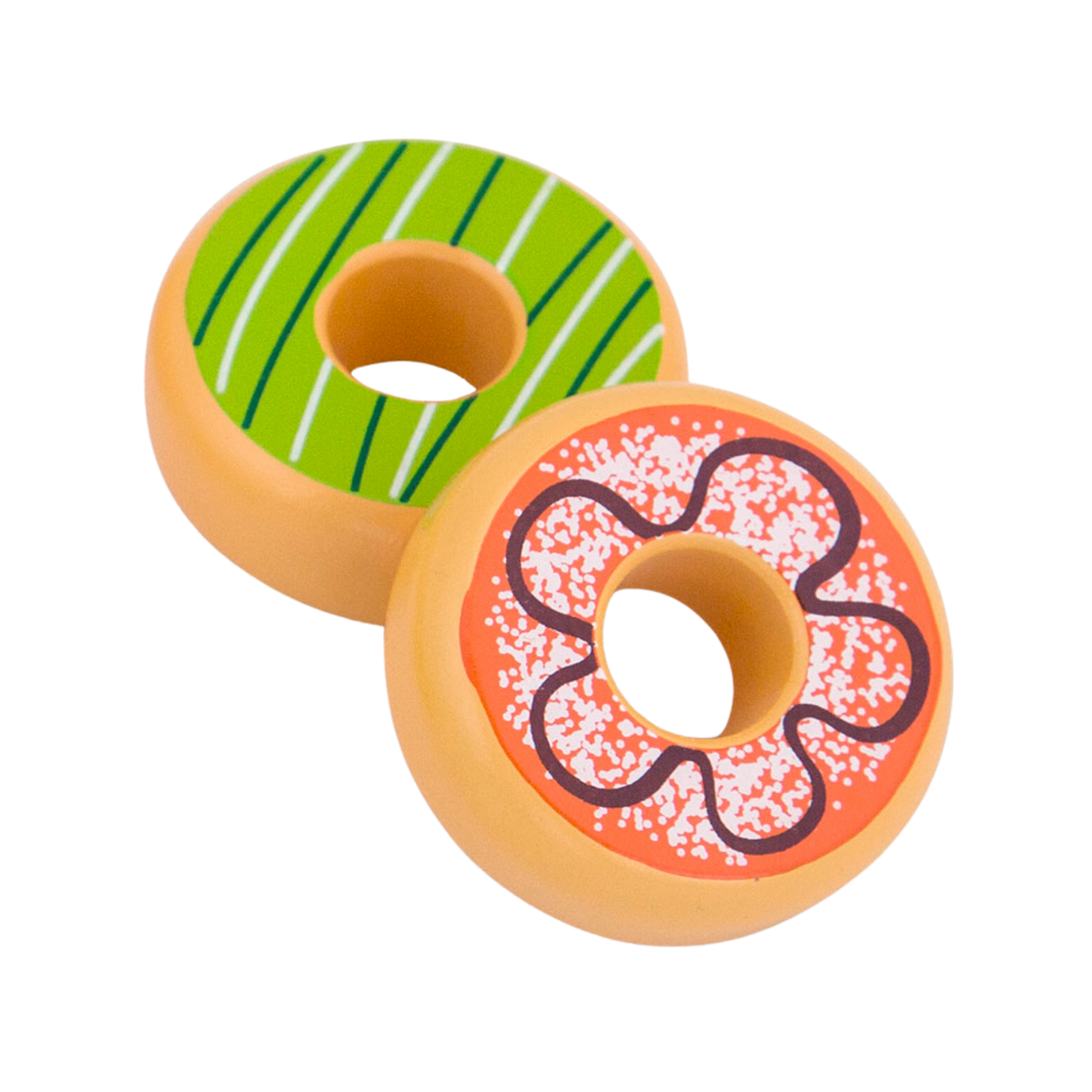 Viga Wooden Donuts Play Set  6-Piece Pretend Food Toy for Kitchen Role Play  Colorful and Safe  For Ages 18 Months and Up