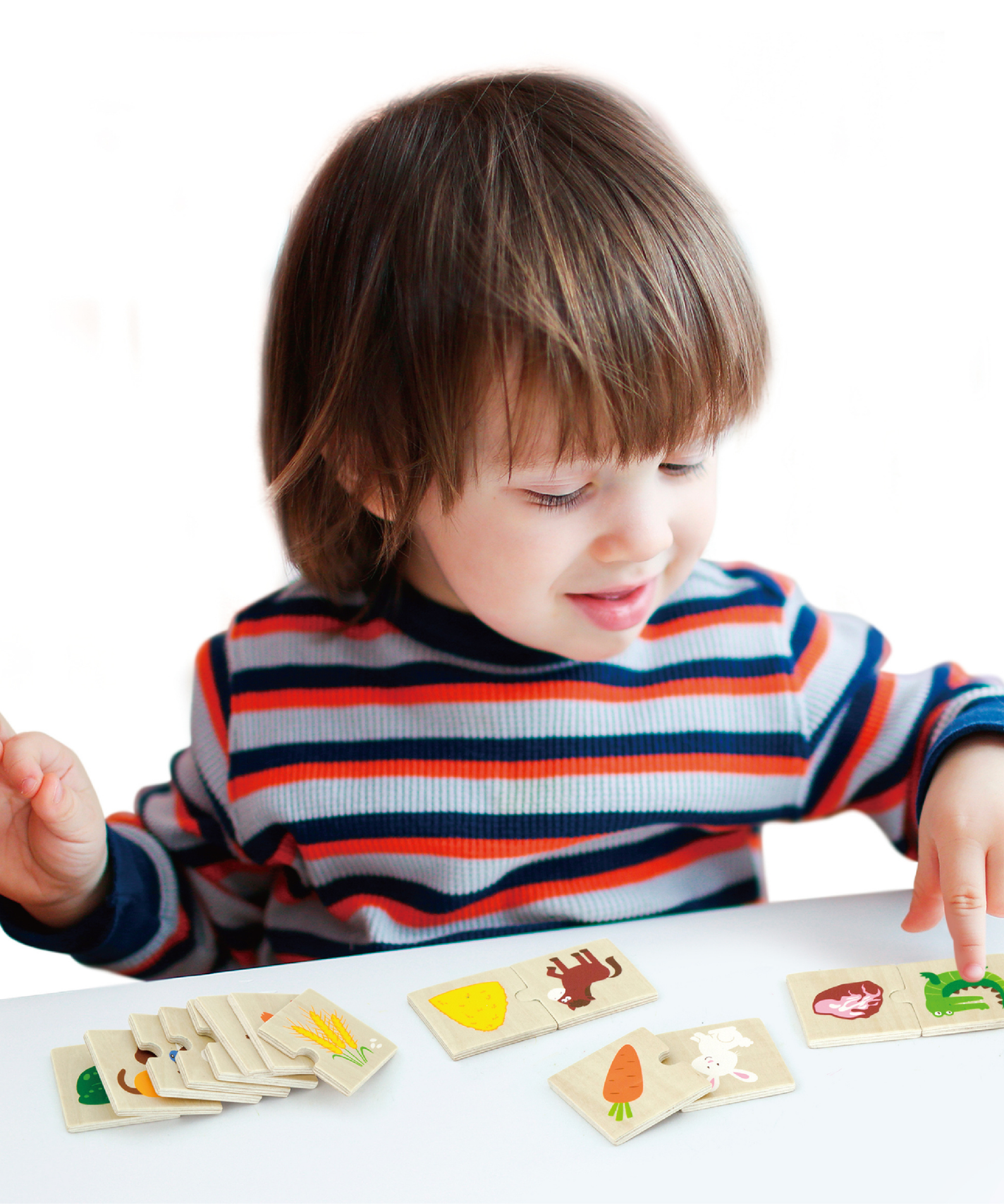 Viga Animal Feeding, 12 Piece Mix & Match Puzzle, Montessori Wooden Toy, Develops Sensory, Cognitive & Fine Motor Skills, Non-Toxic & Eco-friendly Kids Educational Toy, for Boys & Girls 18M+