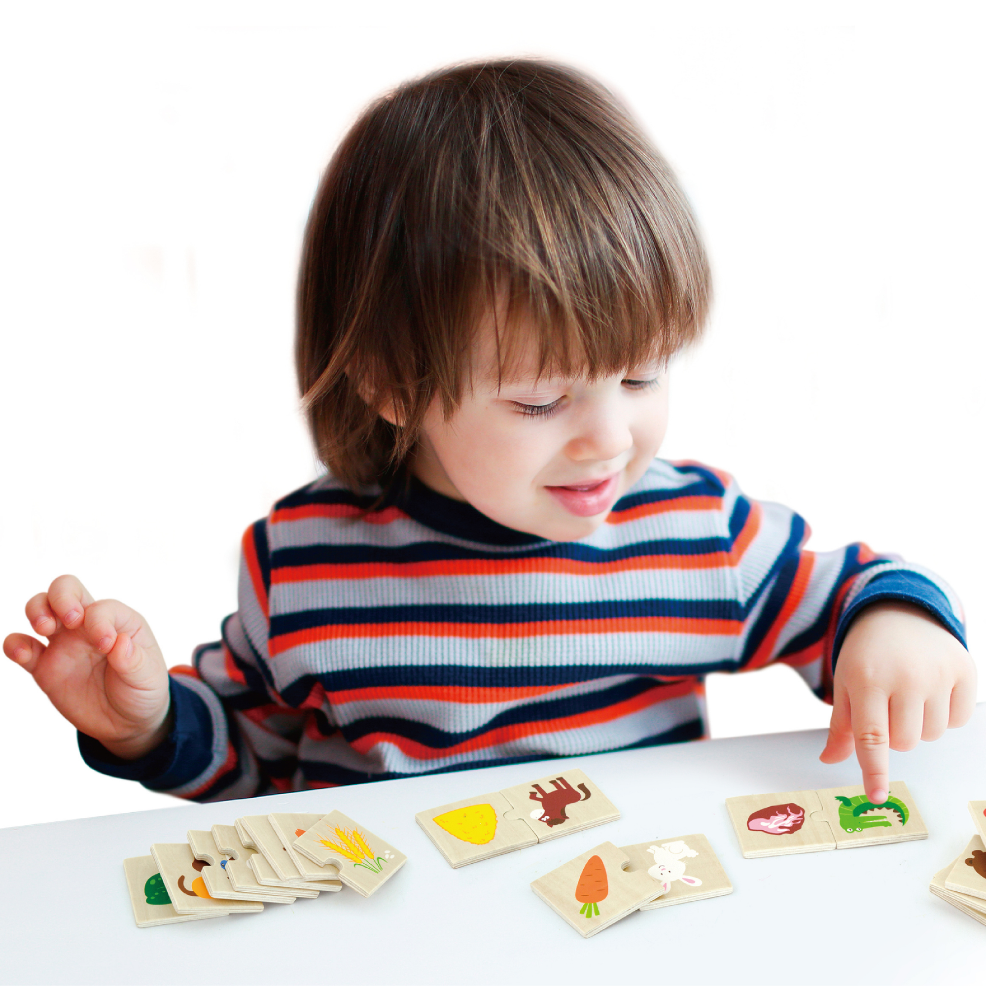 Viga Animal Feeding, 12 Piece Mix & Match Puzzle, Montessori Wooden Toy, Develops Sensory, Cognitive & Fine Motor Skills, Non-Toxic & Eco-friendly Kids Educational Toy, for Boys & Girls 18M+