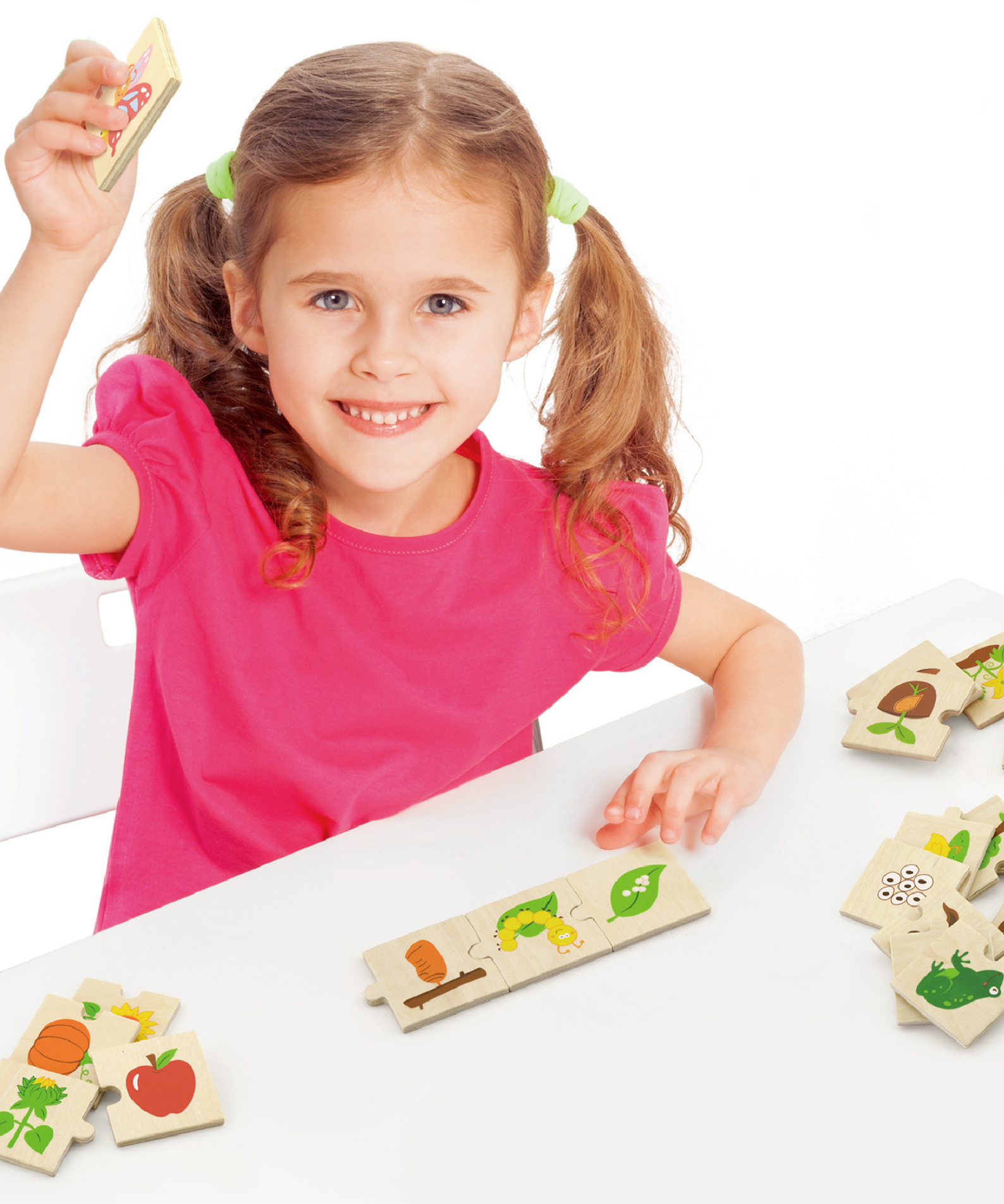 Viga Growing Plants & Animals, 24 Piece Mix & Match Puzzle, Montessori Wooden Toy, Develops Sensory, Cognitive & Fine Motor Skills, Non-Toxic & Eco-friendly Kids Educational Toy, 18M+