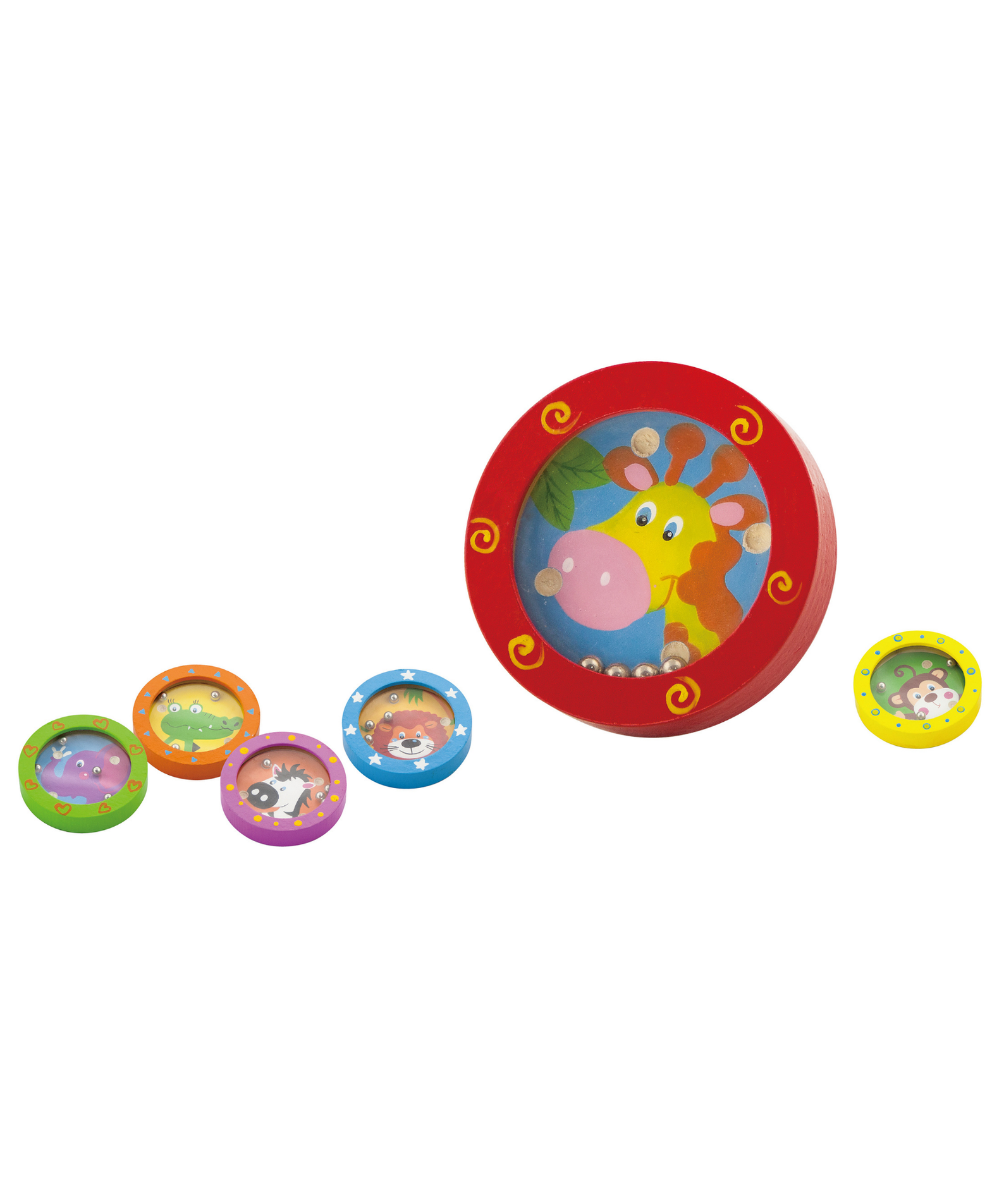 Viga Wild Animals Assorted, Ball-in-a-Maze Puzzle, 1 Piece, Montessori Wooden Toy, Develops Sensory, Cognitive & Fine Motor Skills, Non-Toxic & Eco-friendly Kids Educational Toy, Suitable for Children 3Y+