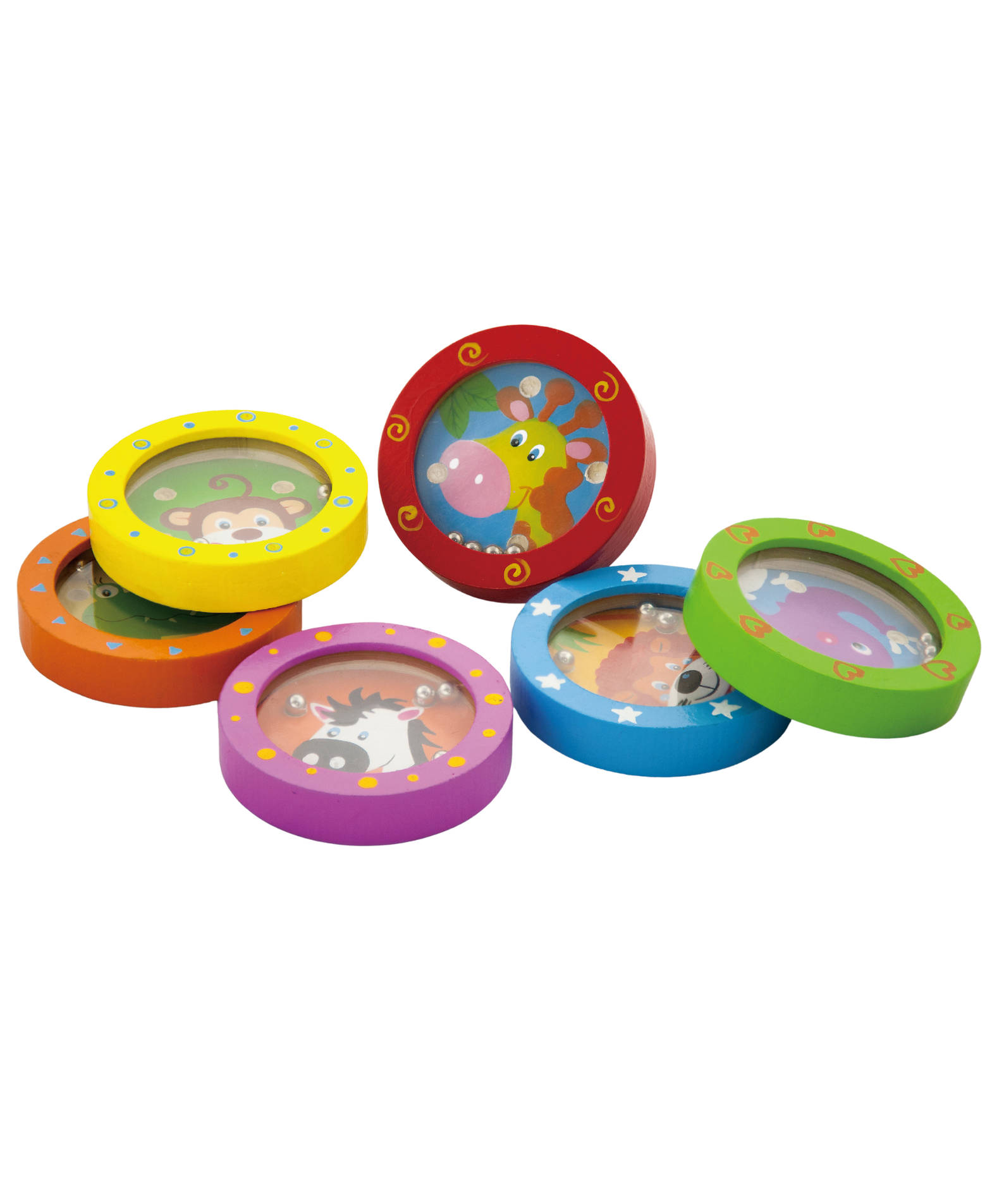 Viga Wild Animals Assorted, Ball-in-a-Maze Puzzle, 1 Piece, Montessori Wooden Toy, Develops Sensory, Cognitive & Fine Motor Skills, Non-Toxic & Eco-friendly Kids Educational Toy, Suitable for Children 3Y+