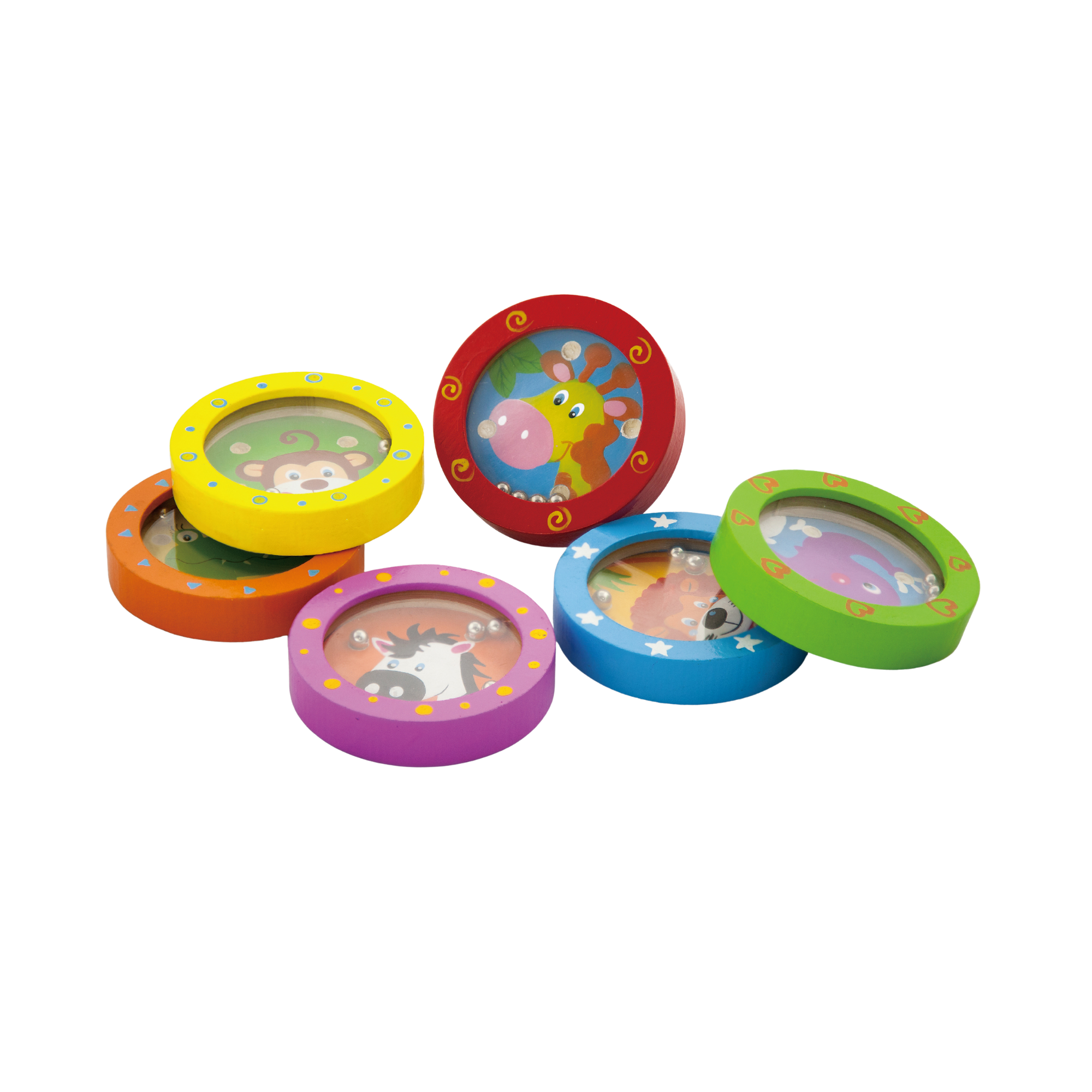 Viga Wild Animals Assorted, Ball-in-a-Maze Puzzle, 1 Piece, Montessori Wooden Toy, Develops Sensory, Cognitive & Fine Motor Skills, Non-Toxic & Eco-friendly Kids Educational Toy, Suitable for Children 3Y+