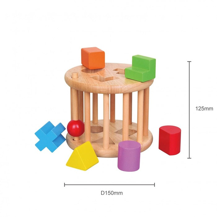 VIGA Shape Sorting Wheel, Montessori Educational Toy for Ages 2 and Up