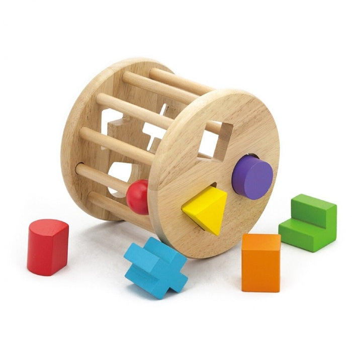VIGA Shape Sorting Wheel, Montessori Educational Toy for Ages 2 and Up