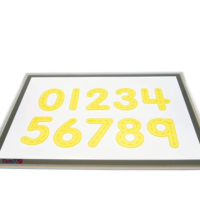 Yellow SiliShapes Trace Numbers (10 Pieces)