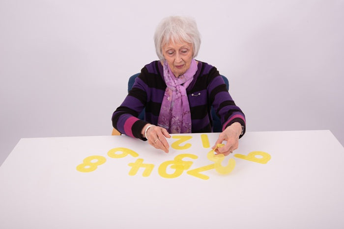 Yellow SiliShapes Trace Numbers (10 Pieces)