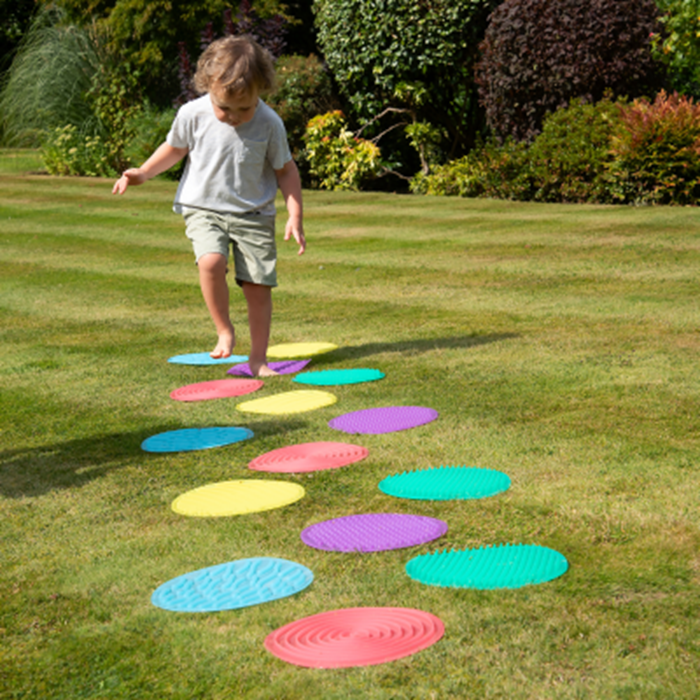 SiliShapes Sensory Circles – 10-Piece Textured Silicone Sensory Play Set