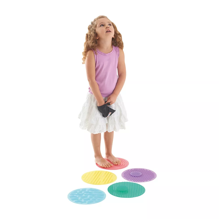 SiliShapes Sensory Circles – 10-Piece Textured Silicone Sensory Play Set