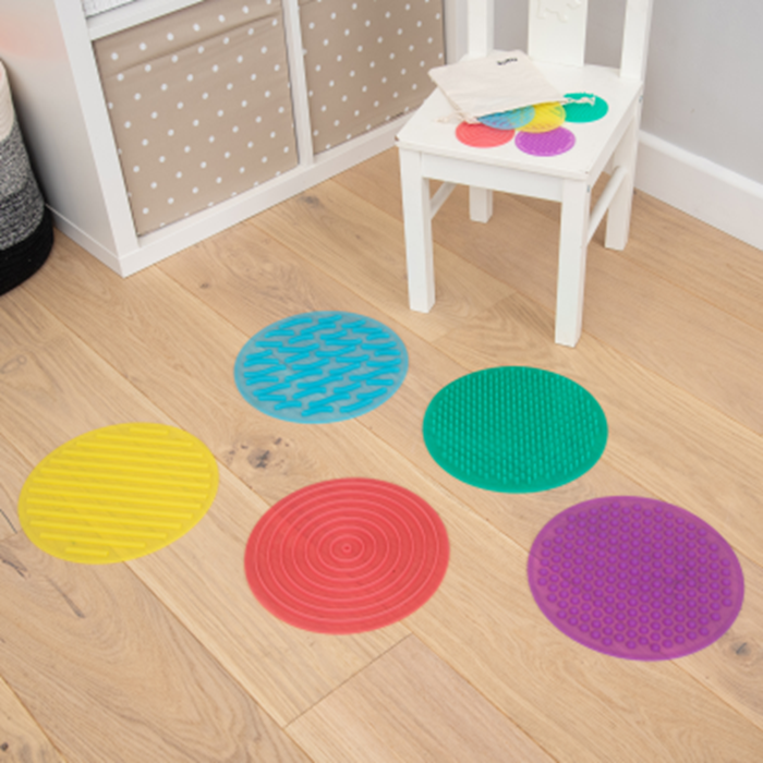 SiliShapes Sensory Circles – 10-Piece Textured Silicone Sensory Play Set