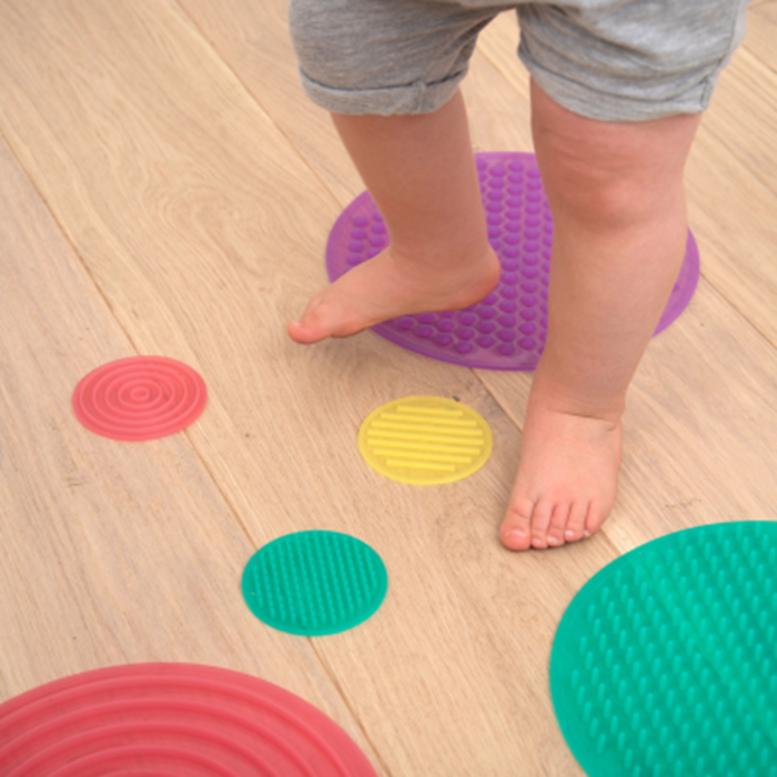 SiliShapes Sensory Circles – 10-Piece Textured Silicone Sensory Play Set