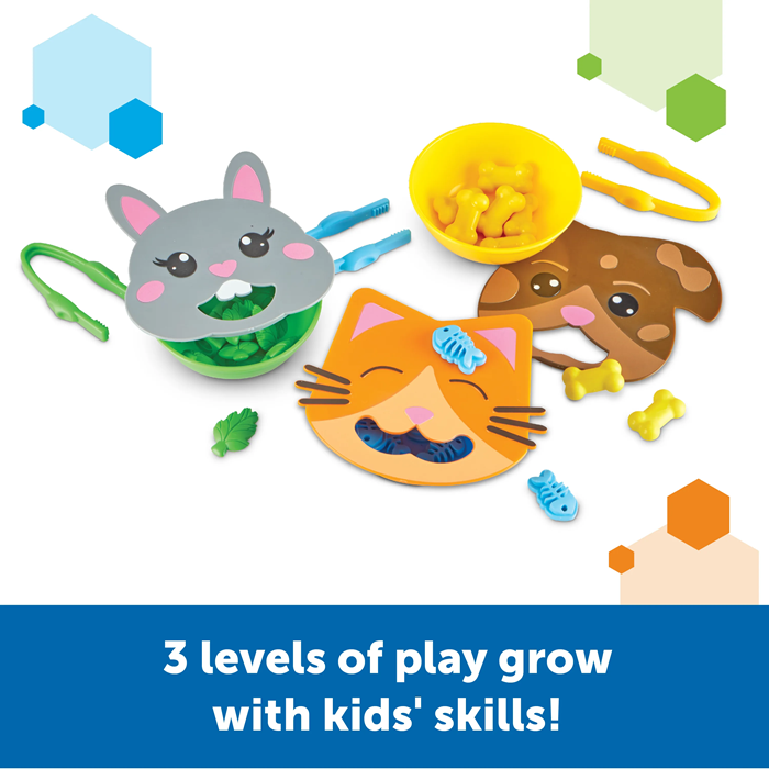 Learning Resources Fine Motor Feeding Friends – Interactive Food Play & Motor Skills Set (Ages 3+)