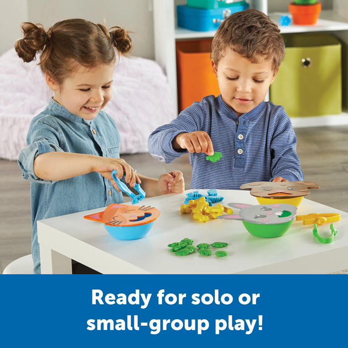 Learning Resources Fine Motor Feeding Friends – Interactive Food Play & Motor Skills Set (Ages 3+)