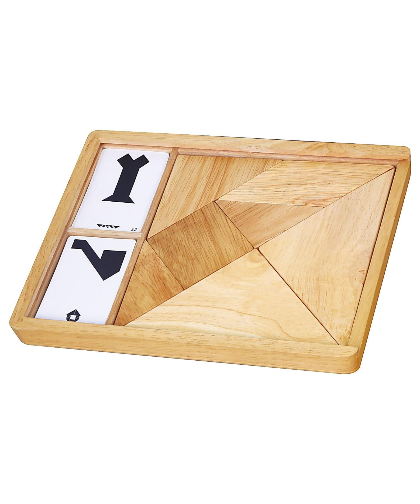 Viga Tangram, 7 Piece Geometric Puzzle, Montessori Wooden Toy, Develops Sensory, Cognitive & Fine Motor Skills, Non-Toxic & Eco-friendly Kids Educational Toy, Suitable for Boys and Girls Aged 3Y+