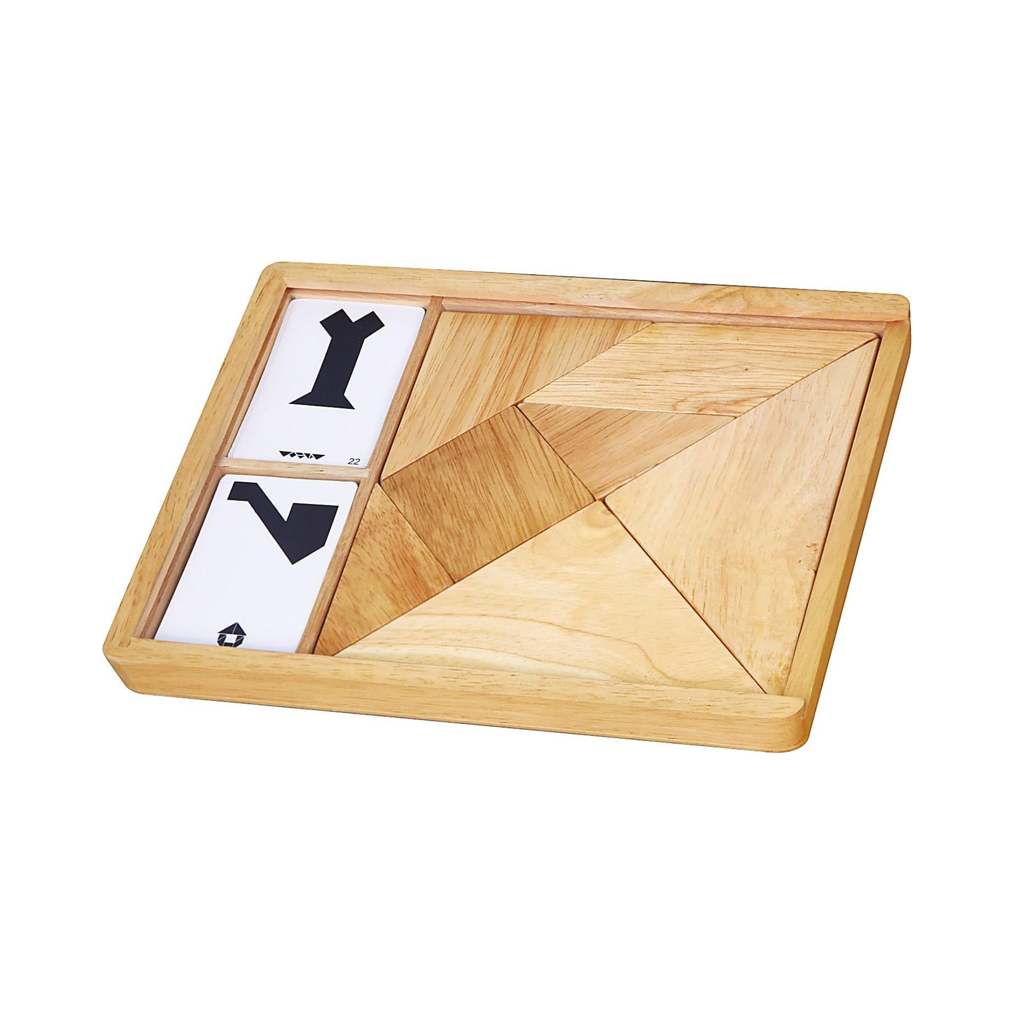 Viga Tangram, 7 Piece Geometric Puzzle, Montessori Wooden Toy, Develops Sensory, Cognitive & Fine Motor Skills, Non-Toxic & Eco-friendly Kids Educational Toy, Suitable for Boys and Girls Aged 3Y+