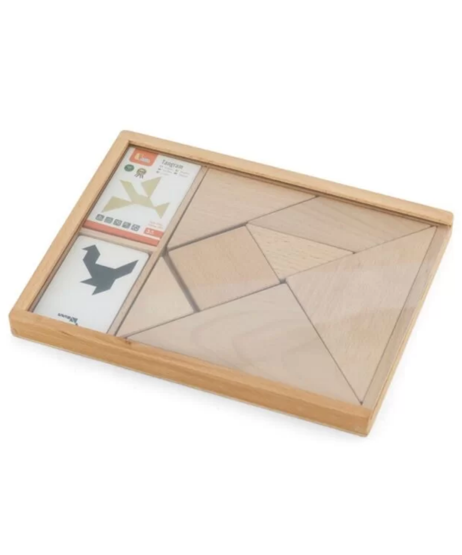 Viga Tangram, 7 Piece Geometric Puzzle, Montessori Wooden Toy, Develops Sensory, Cognitive & Fine Motor Skills, Non-Toxic & Eco-friendly Kids Educational Toy, Suitable for Boys and Girls Aged 3Y+