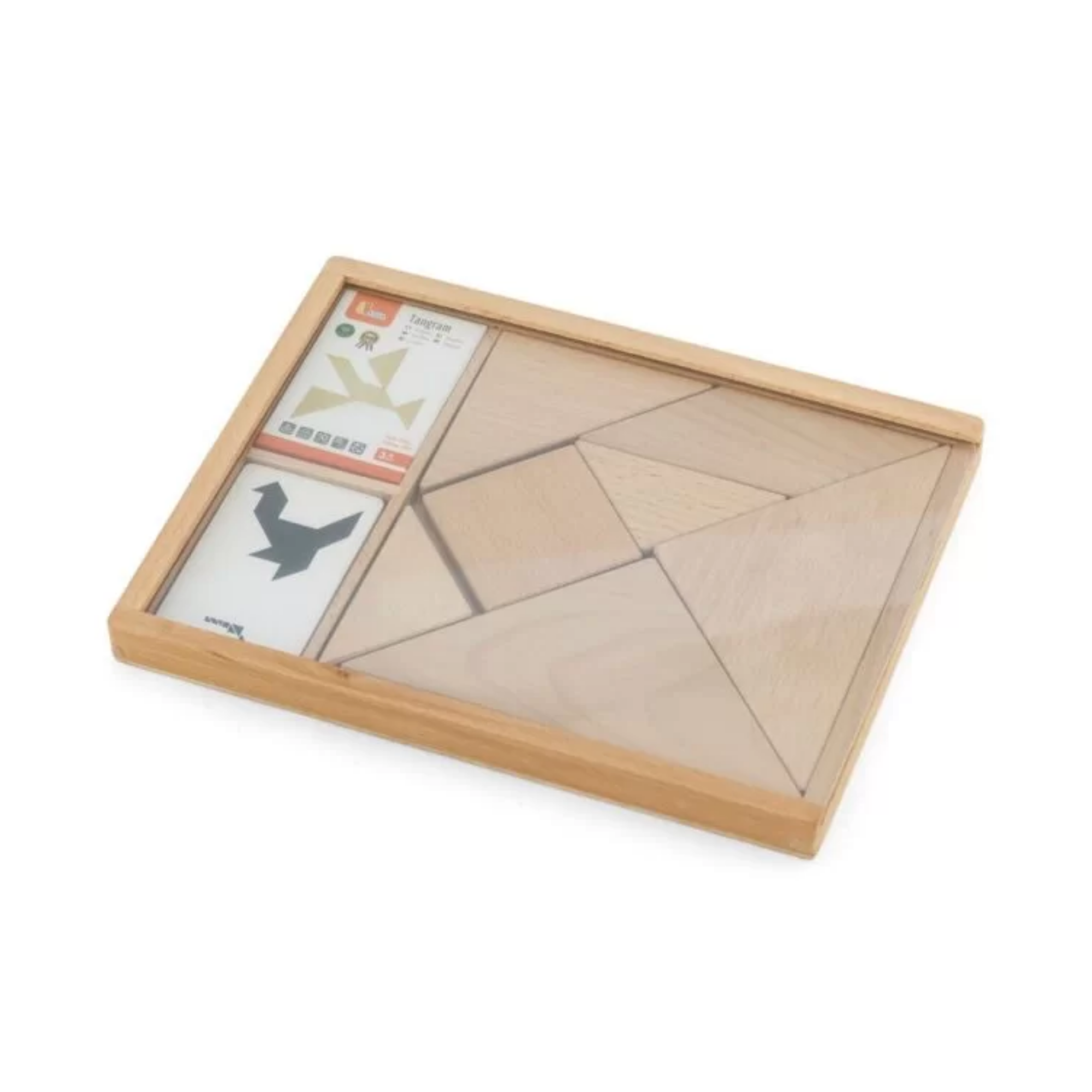 Viga Tangram, 7 Piece Geometric Puzzle, Montessori Wooden Toy, Develops Sensory, Cognitive & Fine Motor Skills, Non-Toxic & Eco-friendly Kids Educational Toy, Suitable for Boys and Girls Aged 3Y+