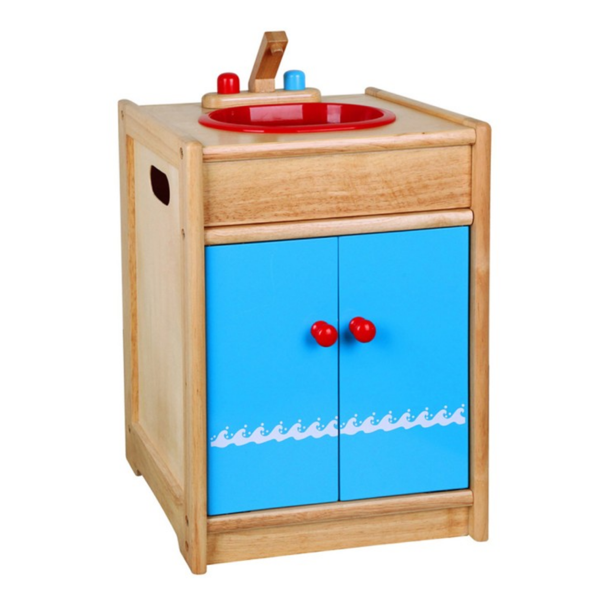 VIGA Wooden Kitchen Sink Pretend Play Set for Kids  Age 3 Years and Above