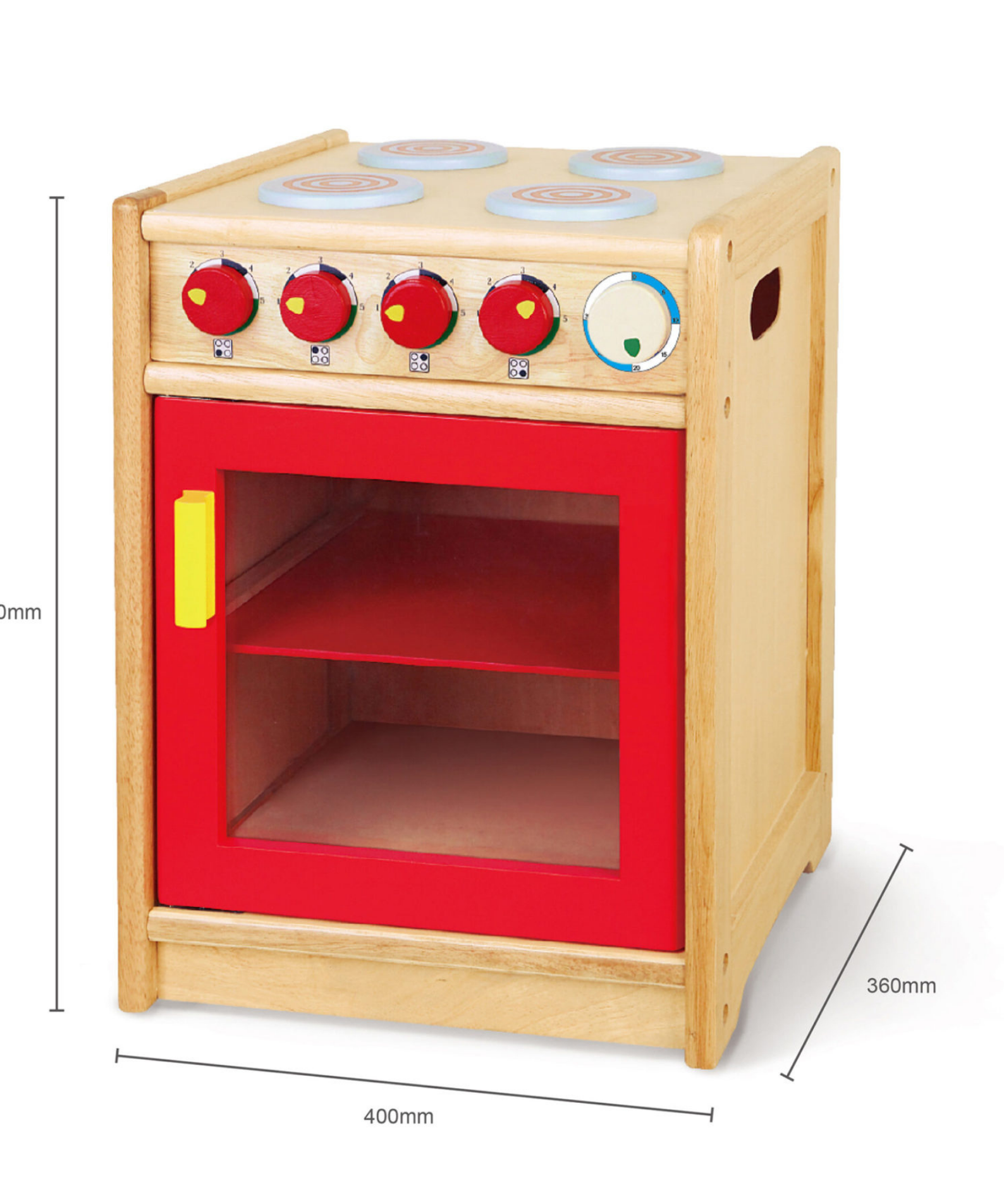 VIGA Wooden Stove Pretend Play Kitchen Toy for Kids  Age 3 Years and Above