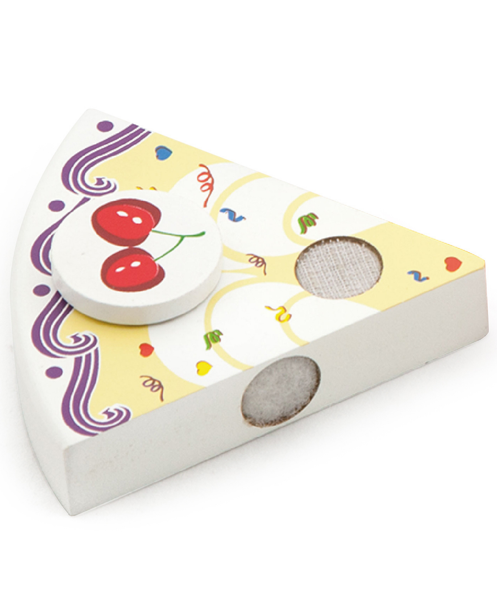 VIGA Wooden Cutting Birthday Cake Play Set  6 Slice Cake with Candle, Toppings, Serving Tools, and Age Numbers  Pretend Play Food Toy for Kids  Ages 18 Months and Up