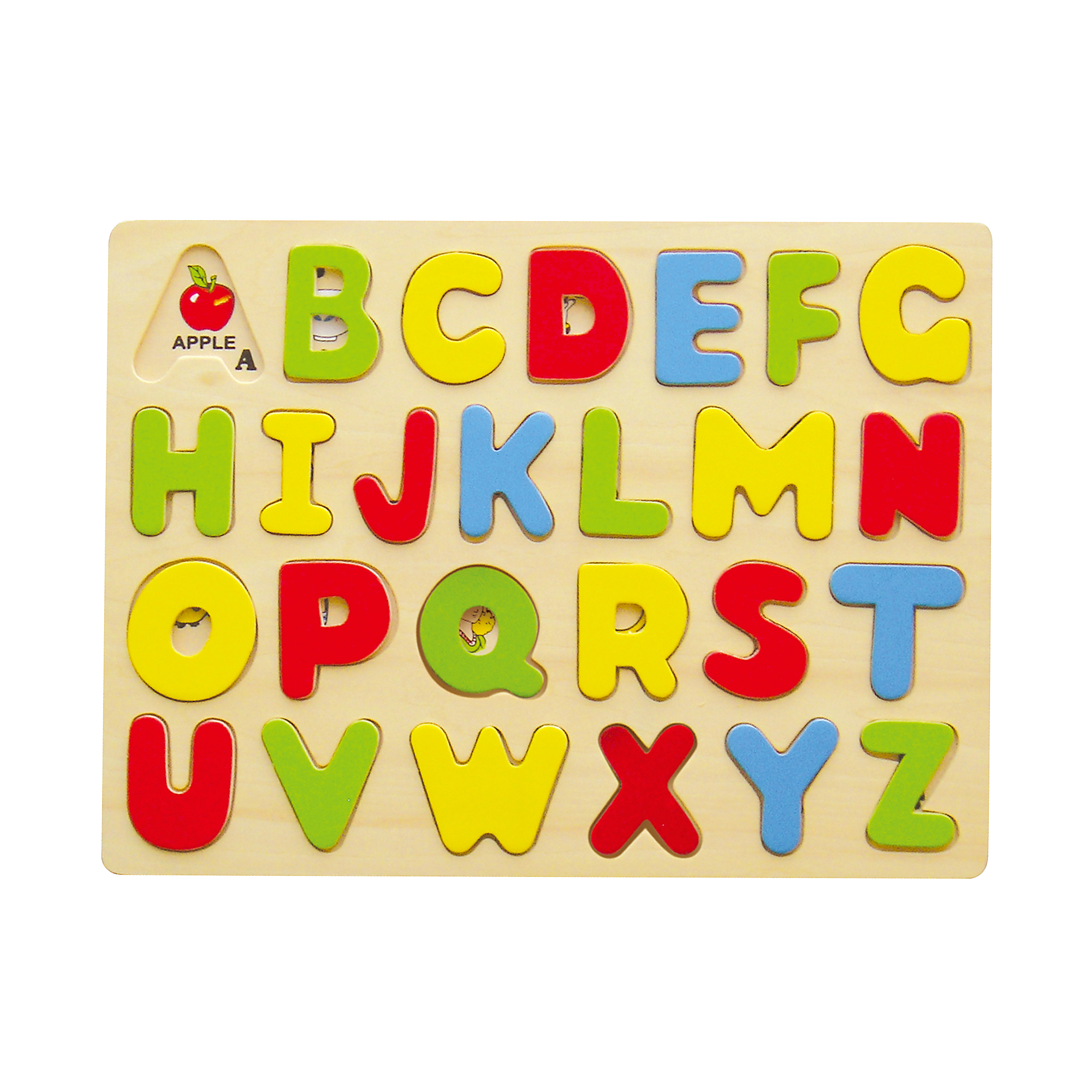 Viga ABC Alphabets, 26 Piece Block Puzzle, Montessori Wooden Toy, Develops Sensory, Cognitive & Fine Motor Skills, Non-Toxic & Eco-friendly Kids Educational Toy, Suitable for Boys and Girls Aged 3Y+