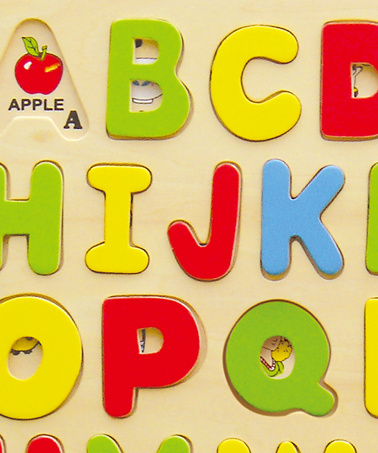 Viga ABC Alphabets, 26 Piece Block Puzzle, Montessori Wooden Toy, Develops Sensory, Cognitive & Fine Motor Skills, Non-Toxic & Eco-friendly Kids Educational Toy, Suitable for Boys and Girls Aged 3Y+