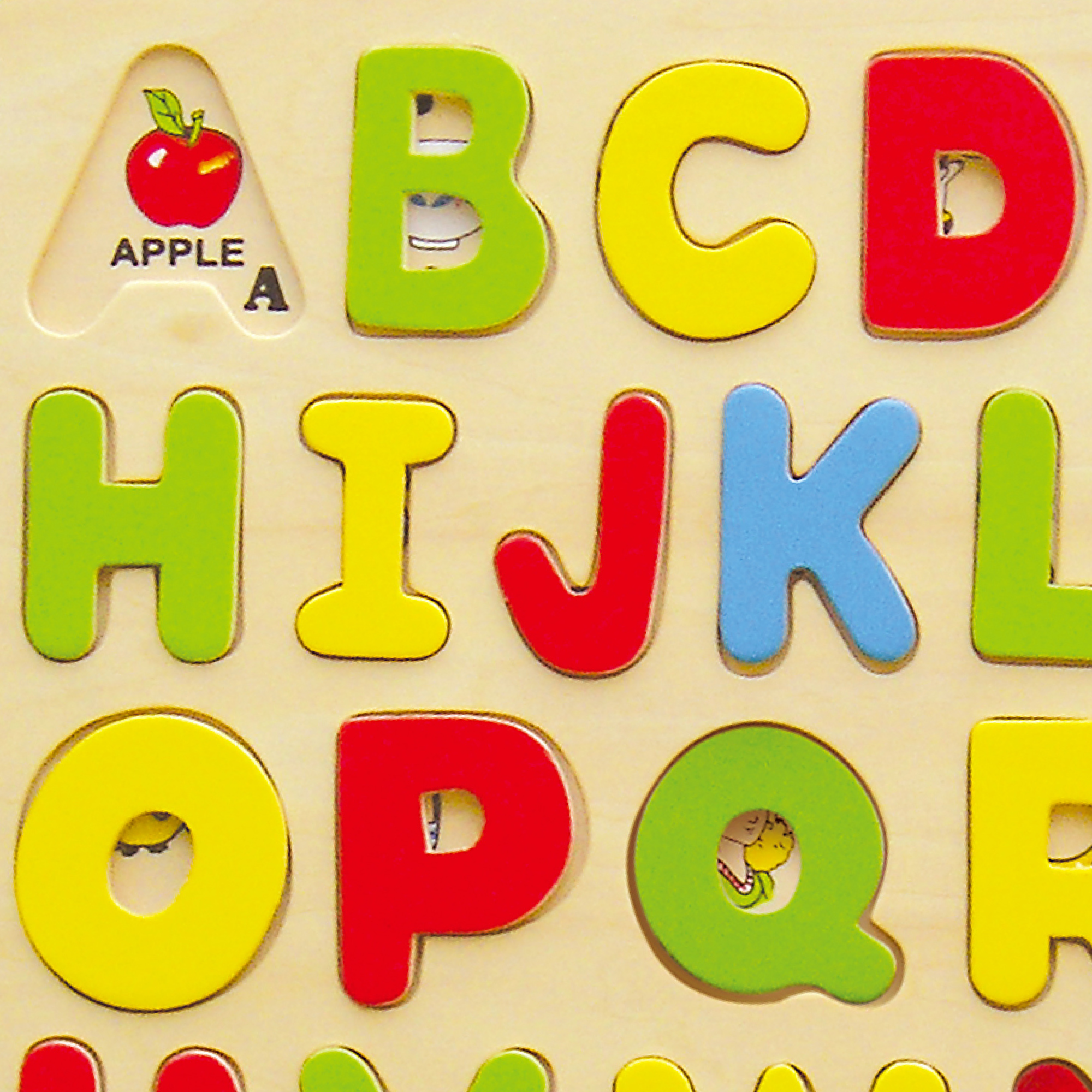 Viga ABC Alphabets, 26 Piece Block Puzzle, Montessori Wooden Toy, Develops Sensory, Cognitive & Fine Motor Skills, Non-Toxic & Eco-friendly Kids Educational Toy, Suitable for Boys and Girls Aged 3Y+