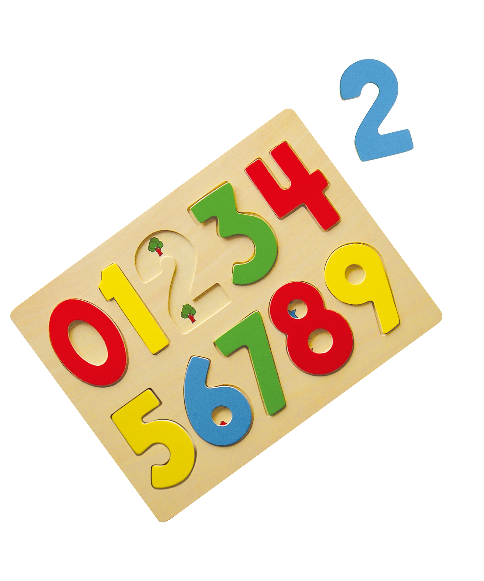 Viga 0-9 Numbers, 10 Piece Block Puzzle, Montessori Wooden Toy, Develops Sensory, Cognitive & Fine Motor Skills, Non-Toxic & Eco-friendly Kids Educational Toy, Suitable for Boys and Girls Aged 3Y+
